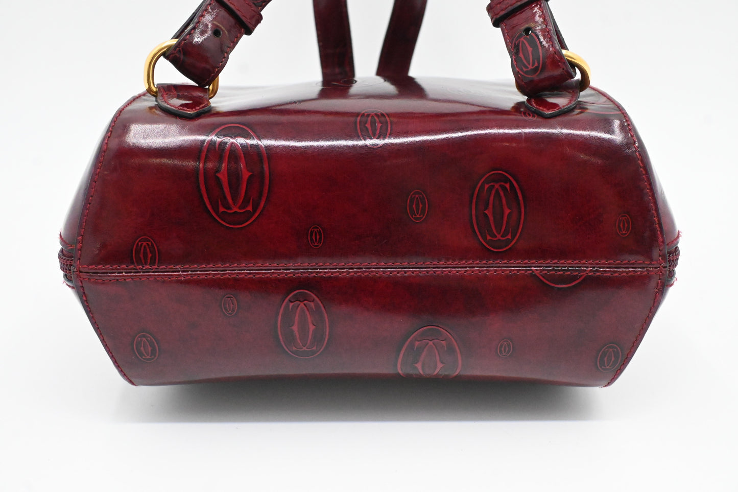 Cartier Happy Birthday Backpack in Burgundy Patent Leather