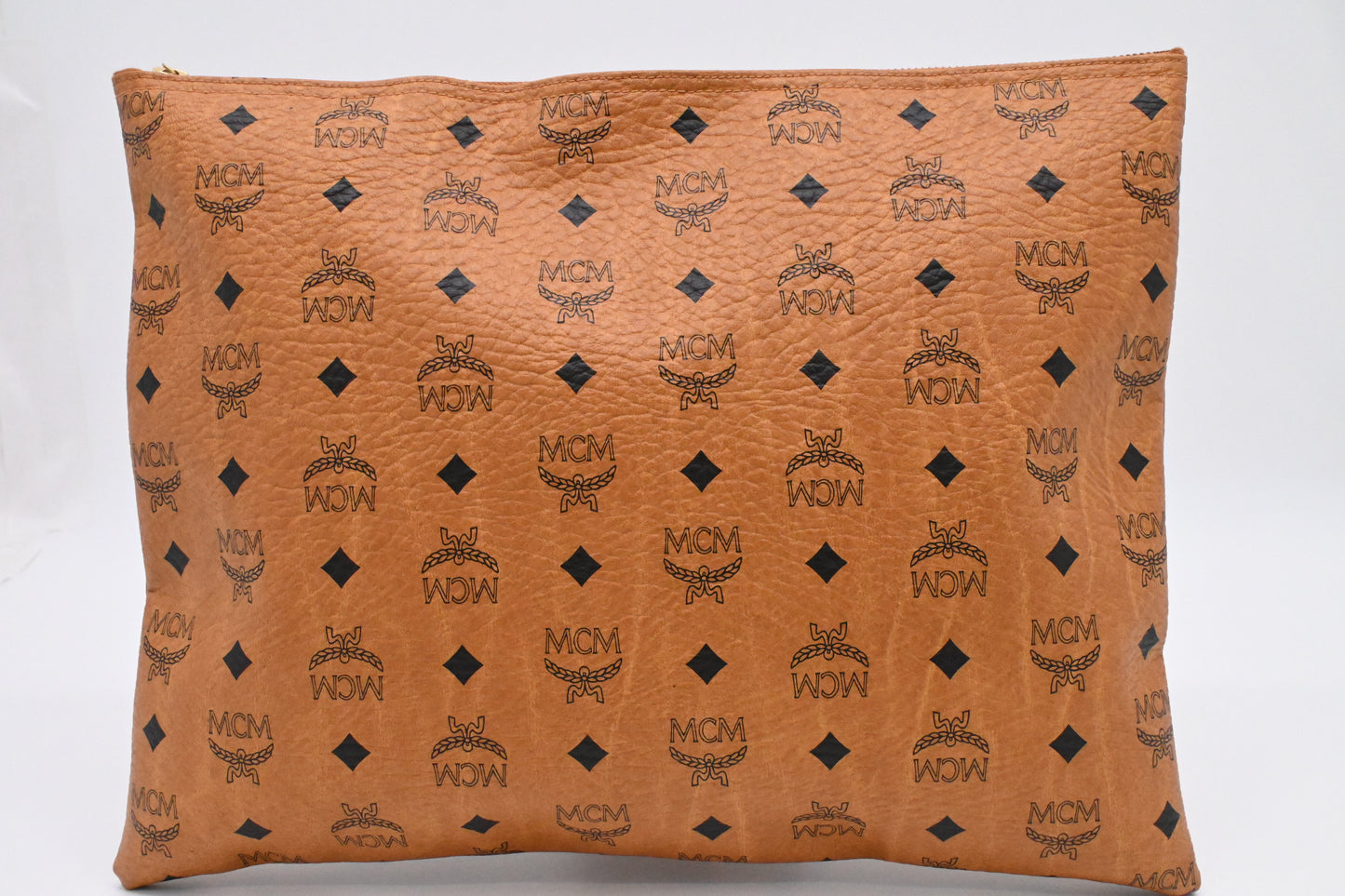 MCM Clutch in Visetos Cognac Canvas