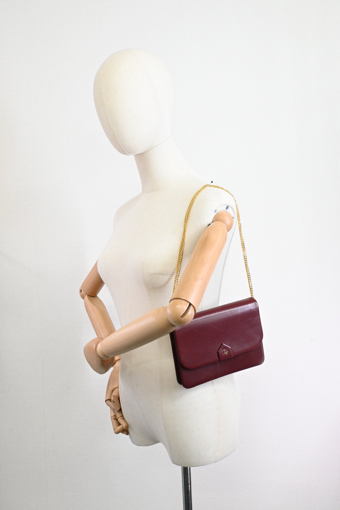 Dior Chain Bag in Burgundy Leather