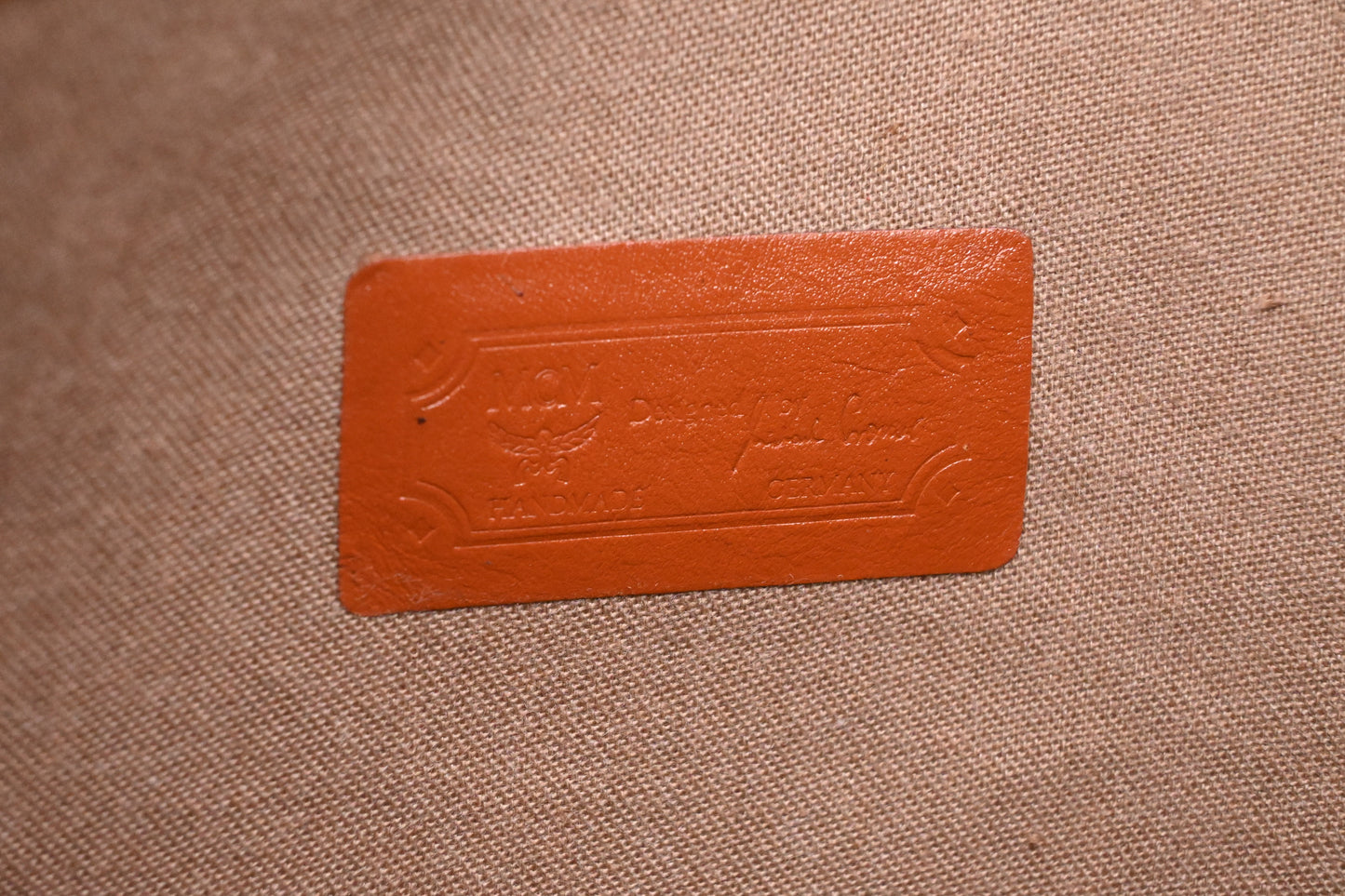 MCM Clutch in Visetos Cognac Canvas