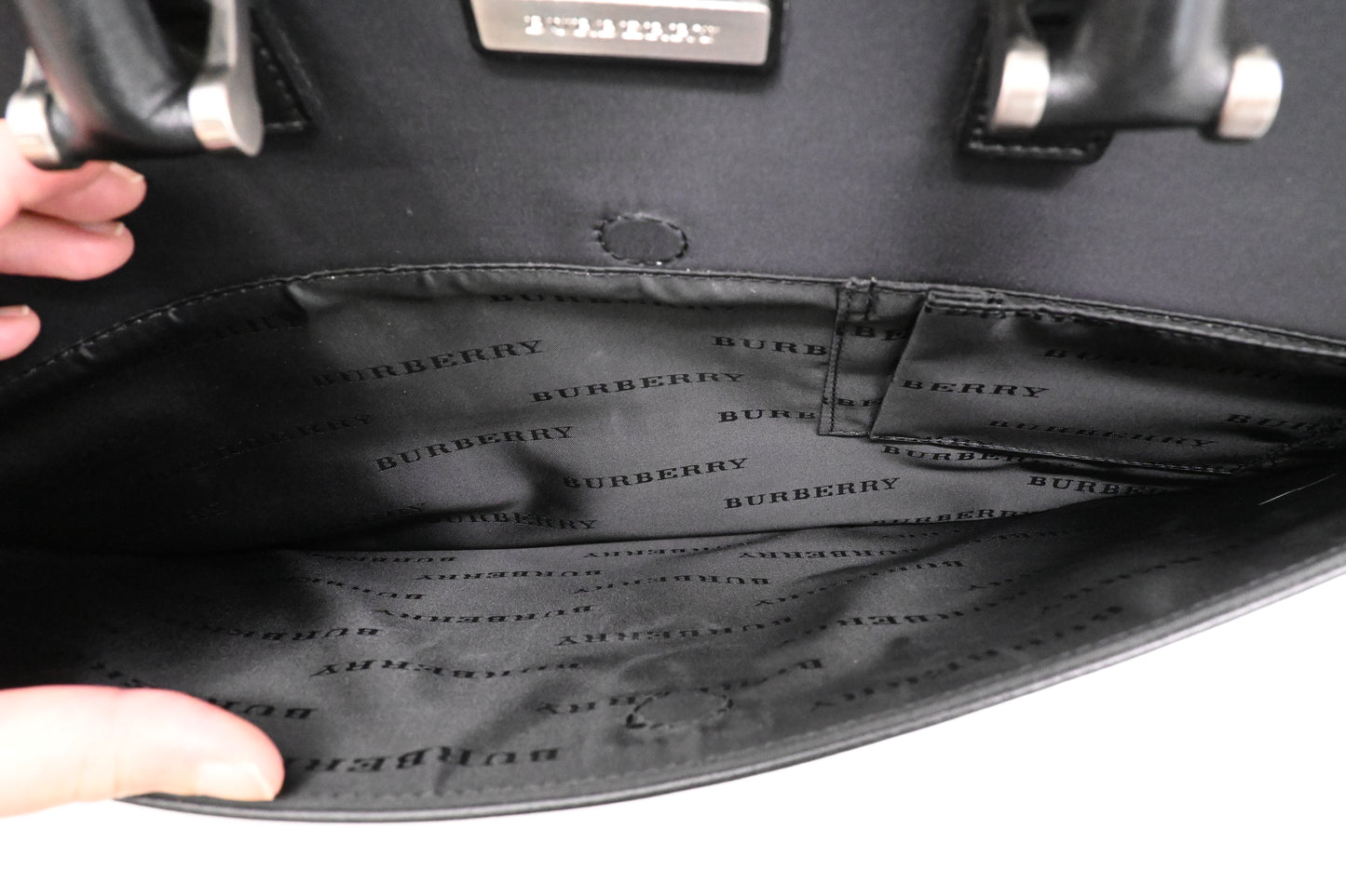 Burberry Business Bag in Black Canvas