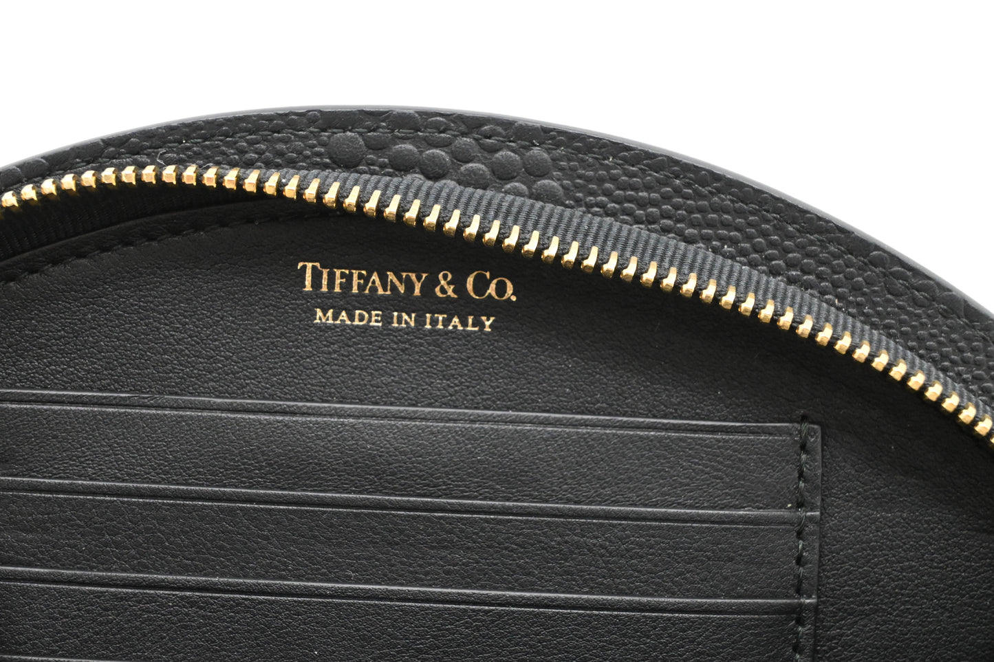Tiffany & Co. Half Moon Wallet in Black Leather