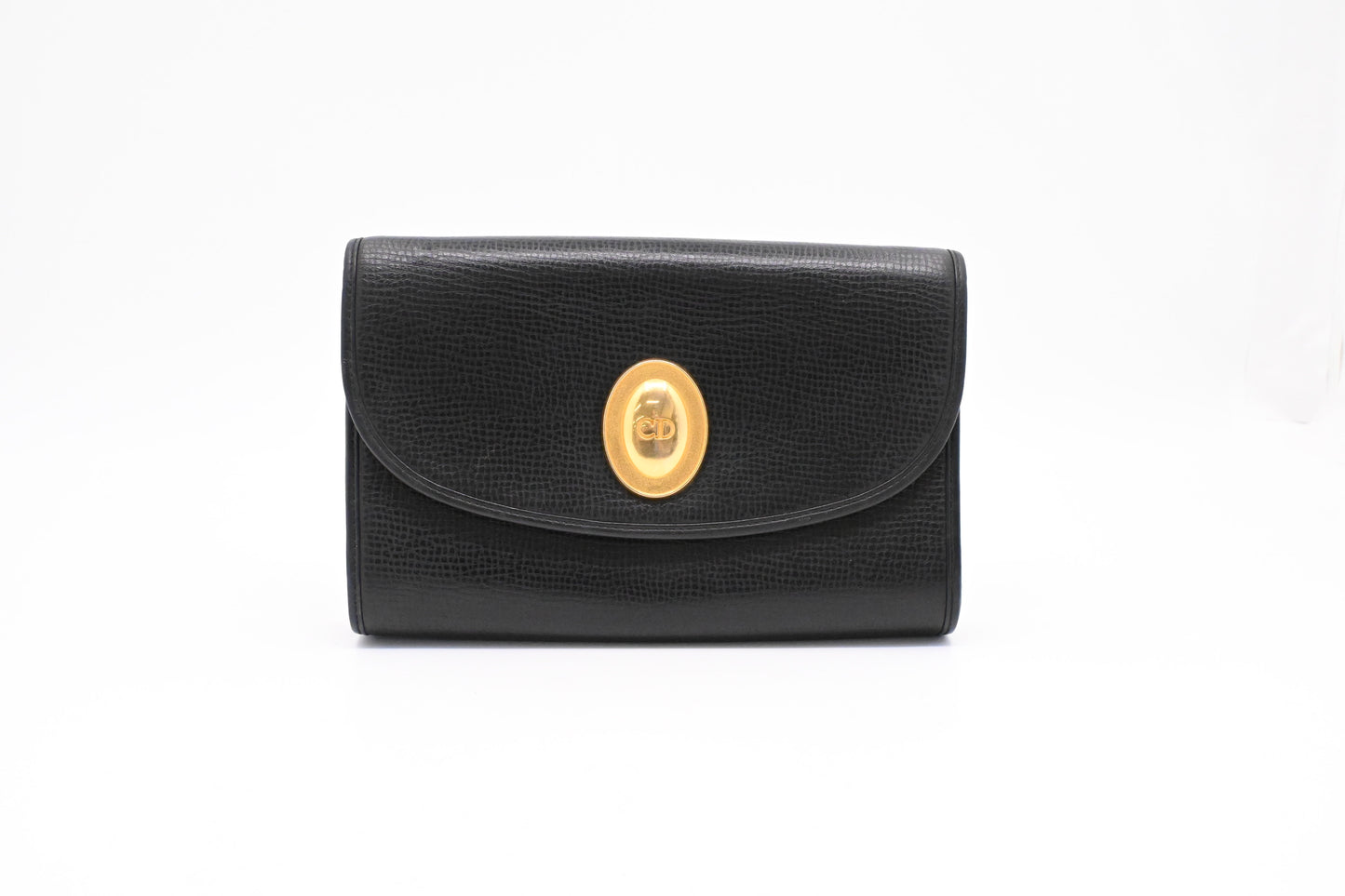 Dior Chain Shoulder Bag in Black Leather