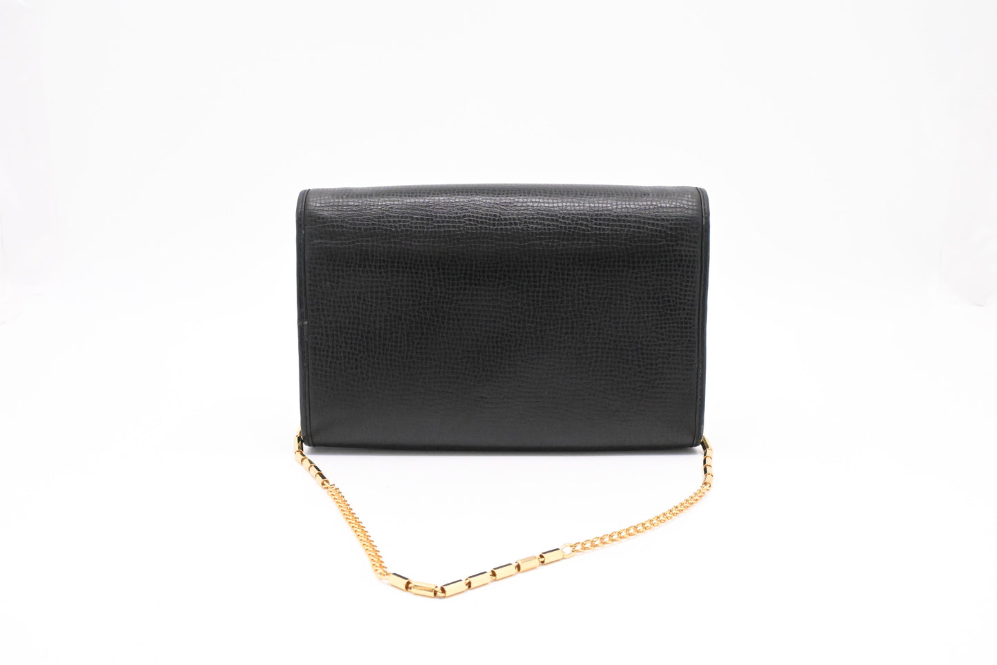 Dior Chain Shoulder Bag in Black Leather