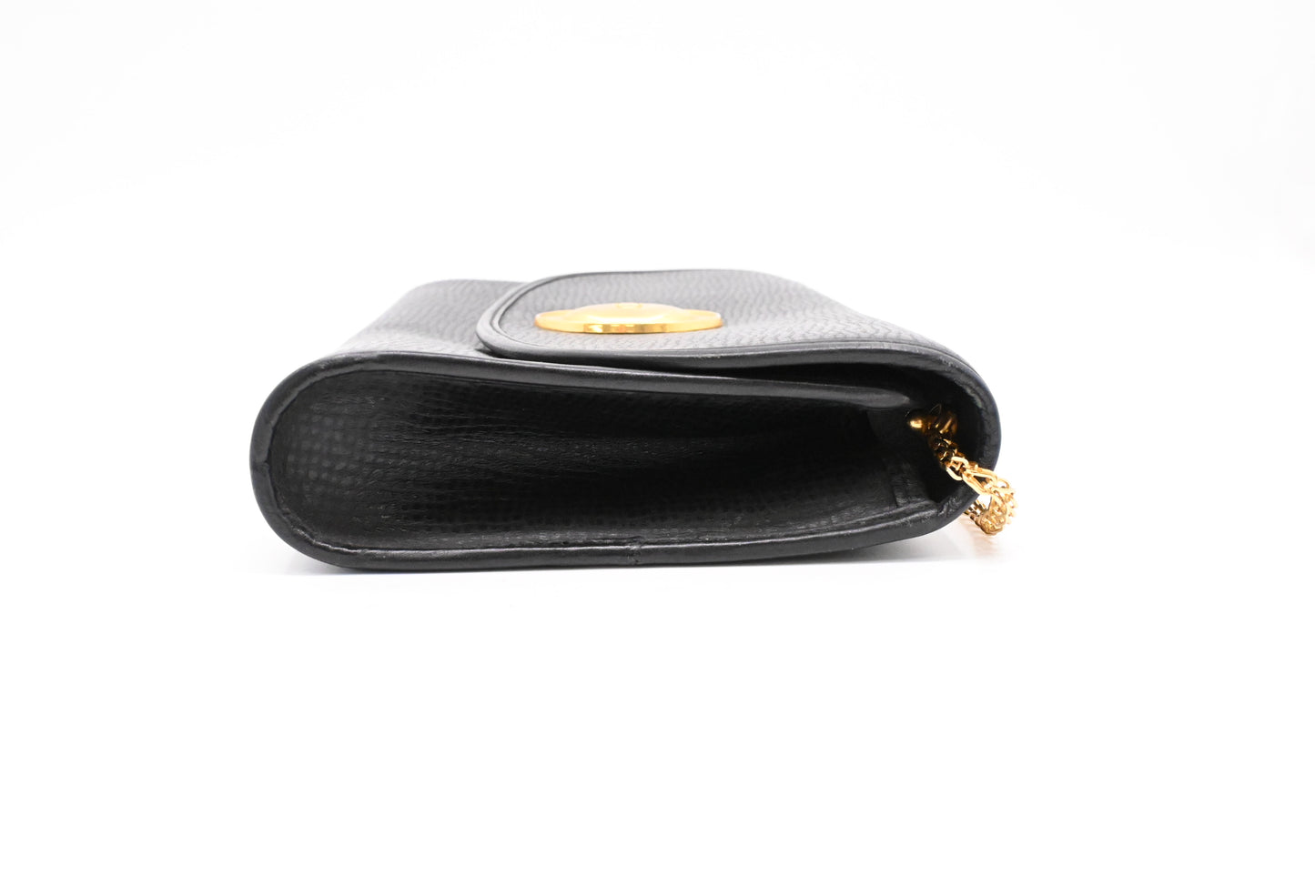 Dior Chain Shoulder Bag in Black Leather