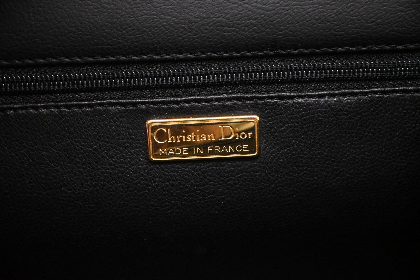 Dior Chain Shoulder Bag in Black Leather