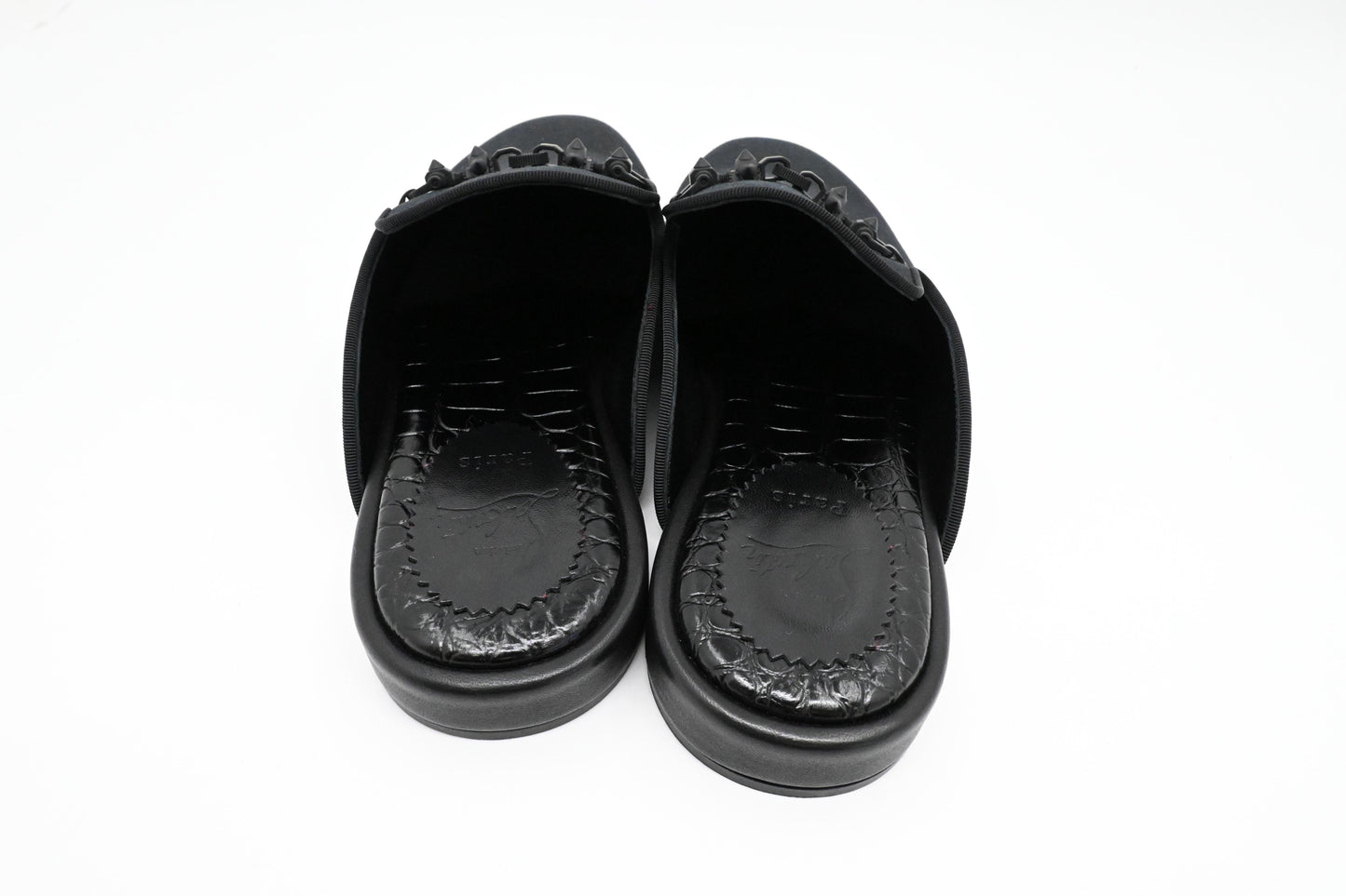 Louboutin Coolito Swing Shoes in Black Canvas