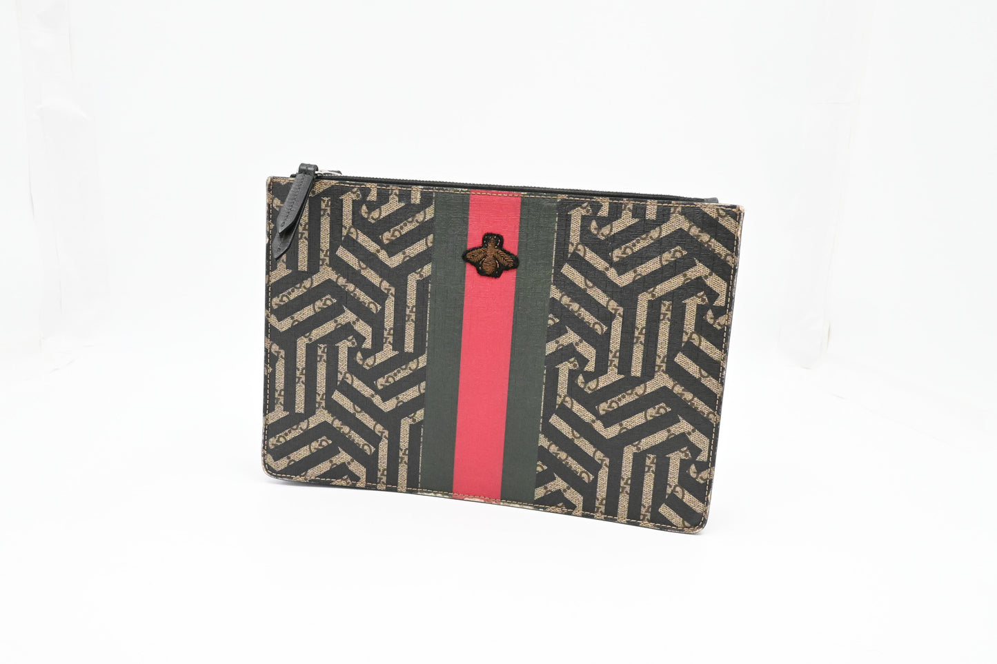 Gucci Bee Clutch in GG Supreme Canvas