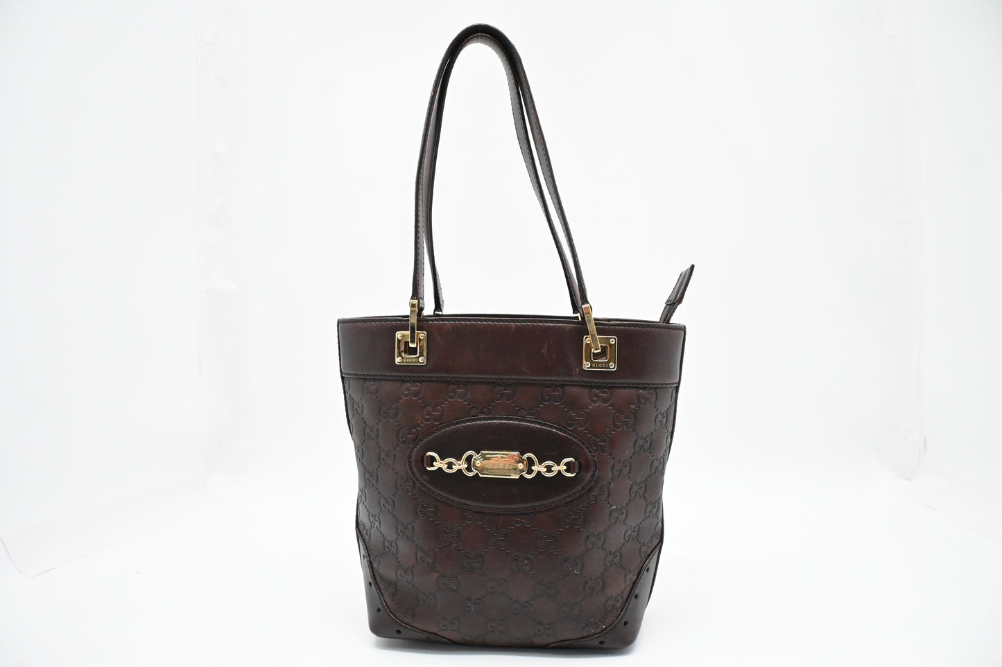 Gucci Hand Tote in Plum Guccissima Leather