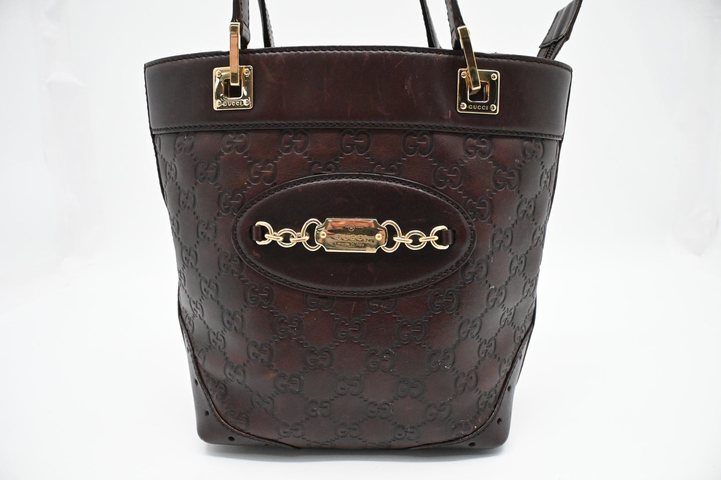 Gucci Hand Tote in Plum Guccissima Leather