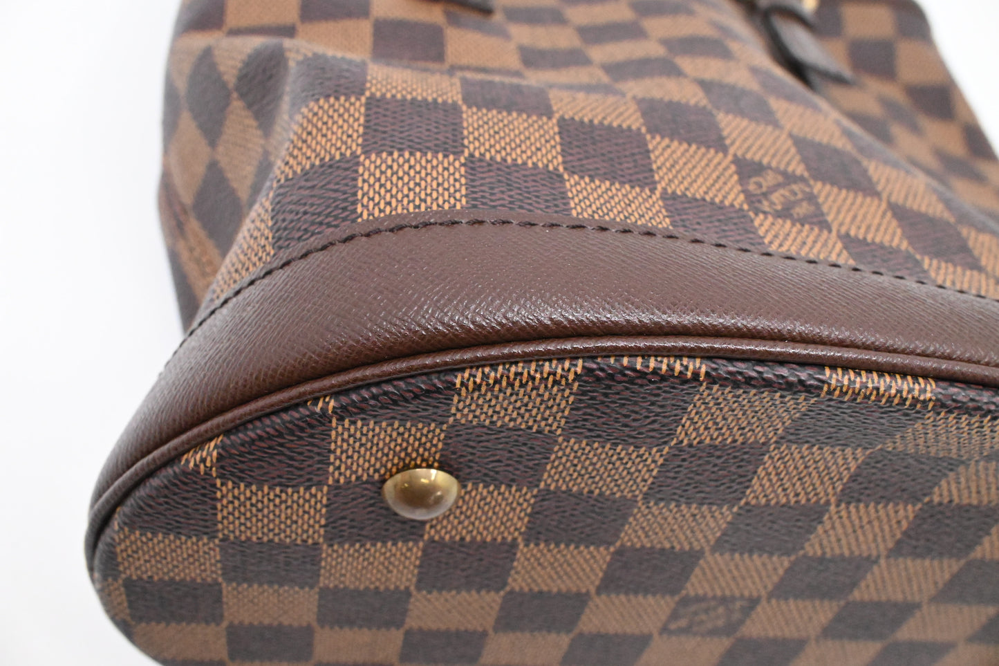 Louis Vuitton Marais Bucket in Damier Ebene Canvas