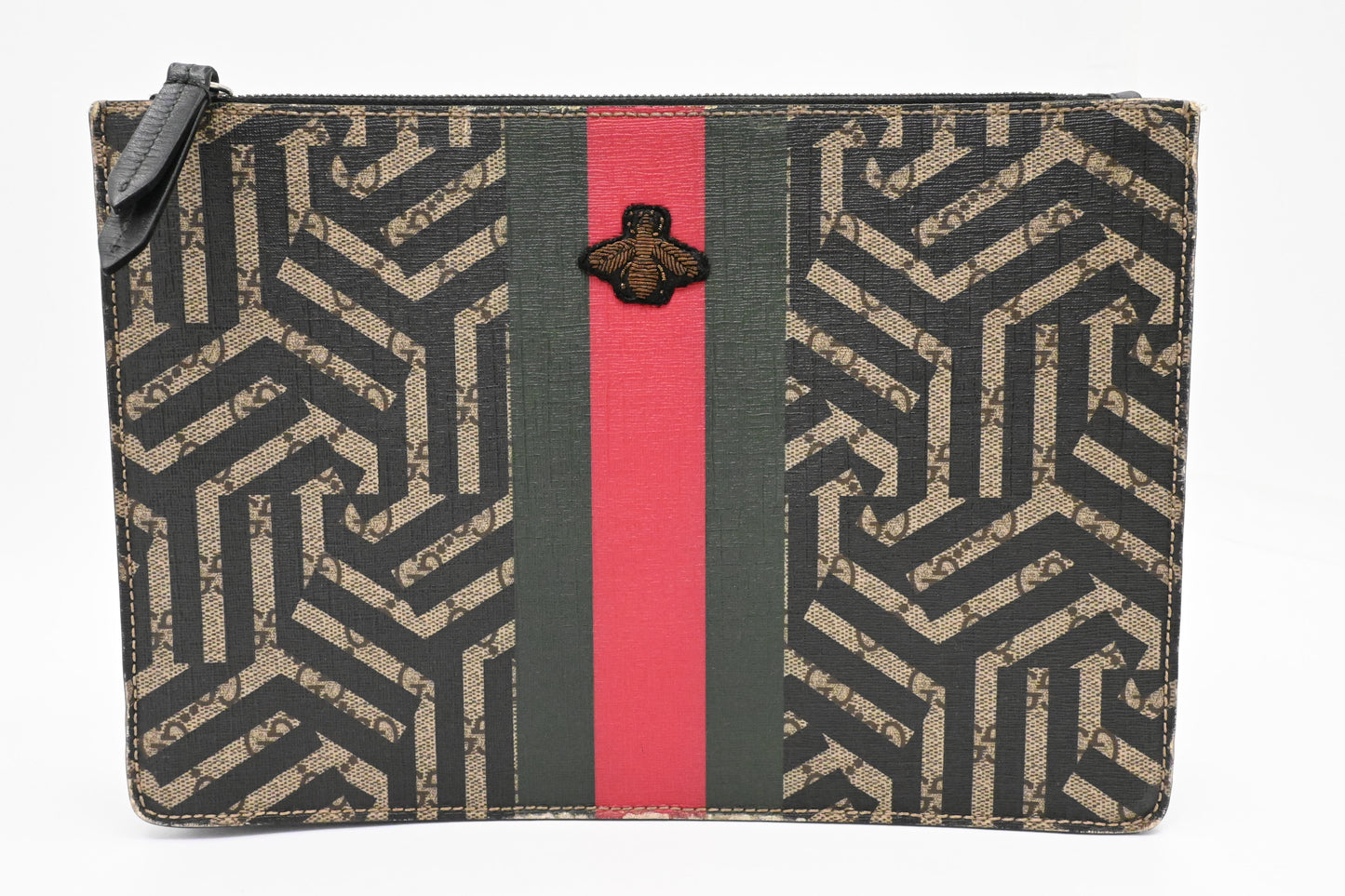 Gucci Bee Clutch in GG Supreme Canvas