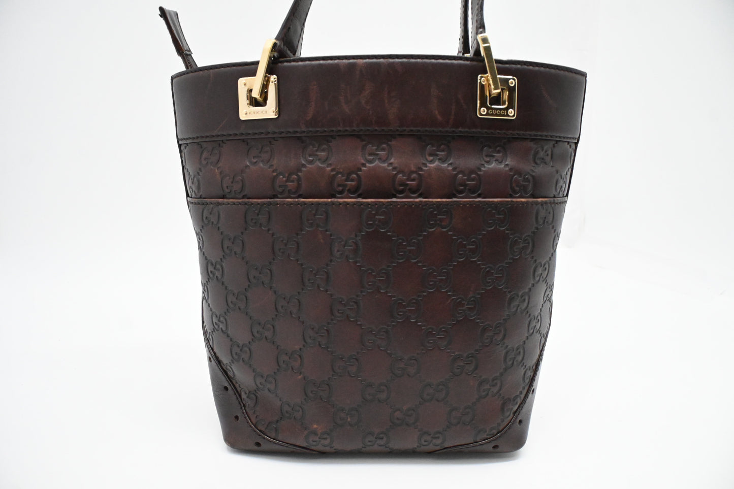 Gucci Hand Tote in Plum Guccissima Leather