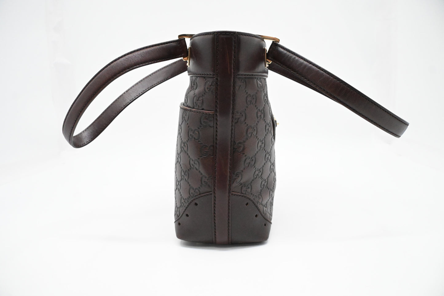 Gucci Hand Tote in Plum Guccissima Leather