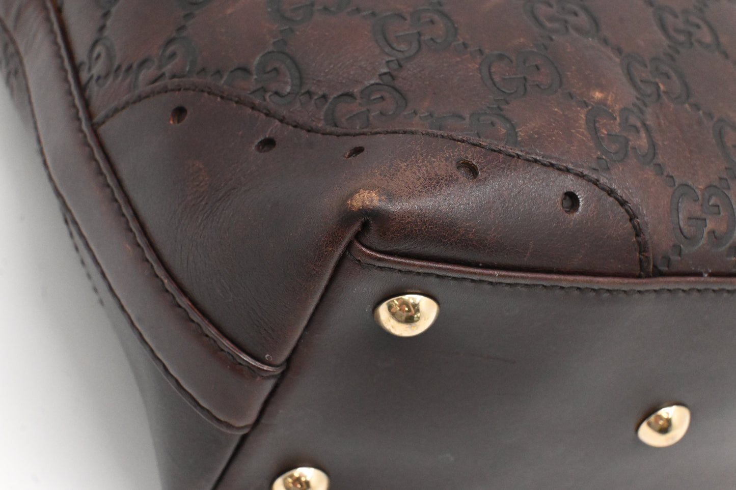 Gucci Hand Tote in Plum Guccissima Leather