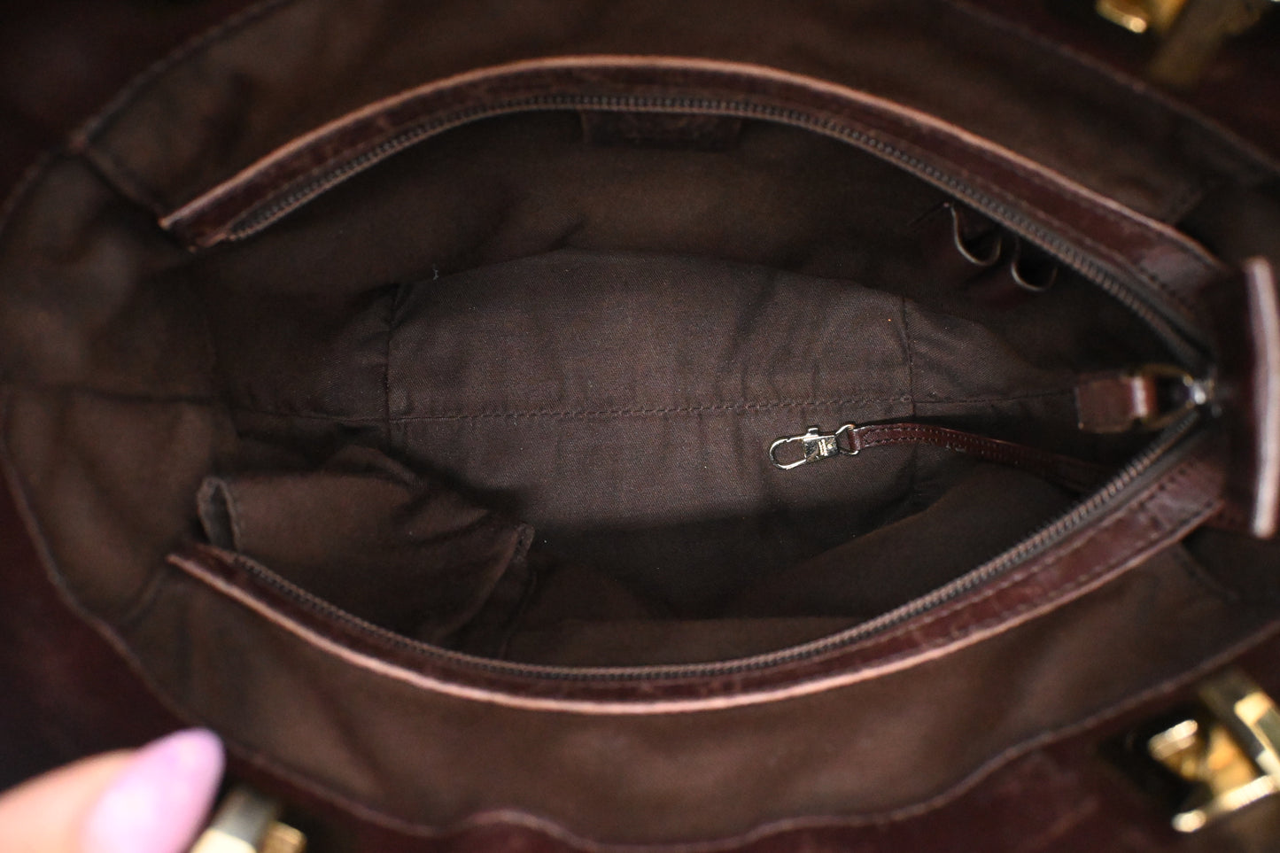 Gucci Hand Tote in Plum Guccissima Leather