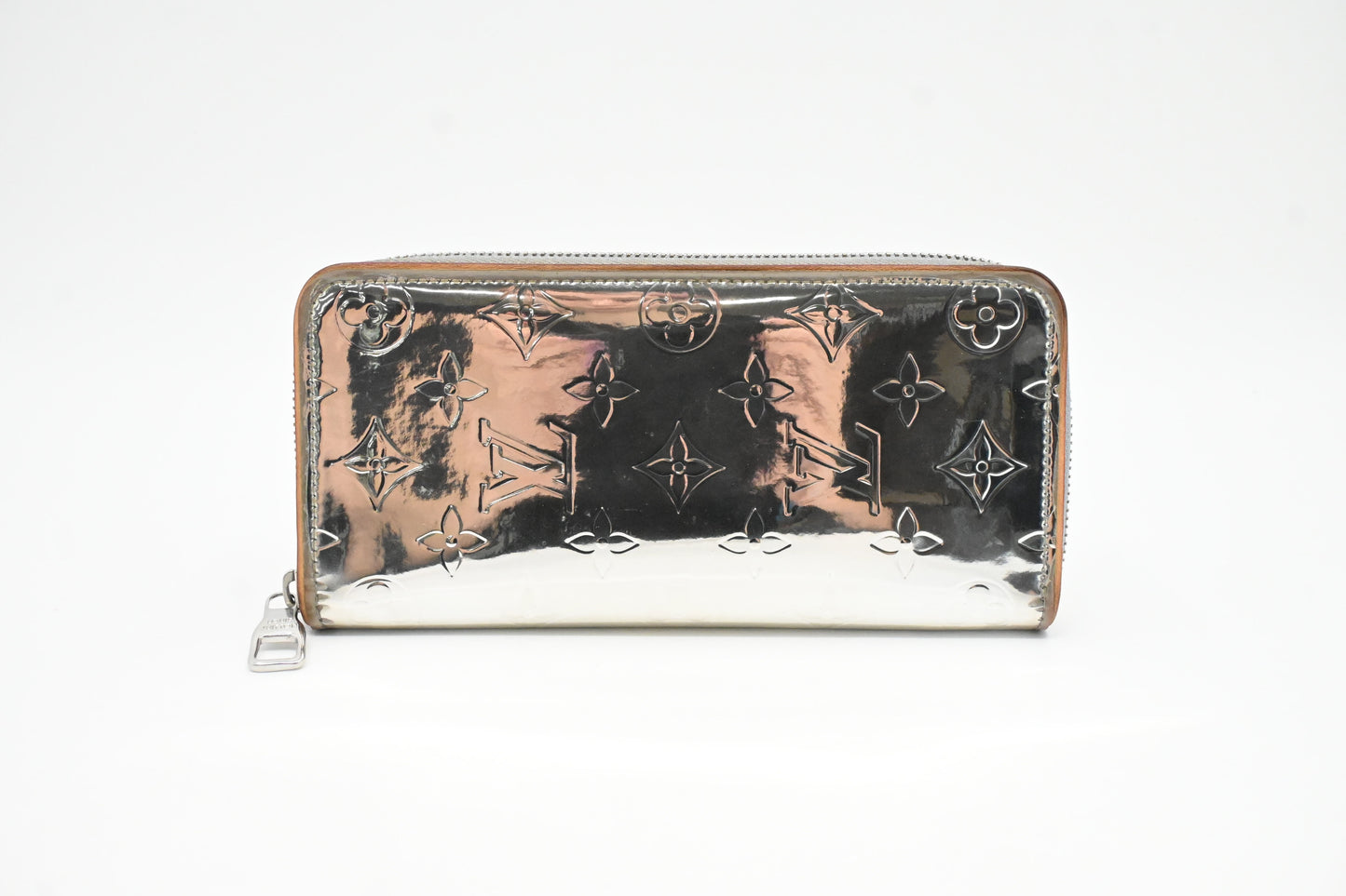 Louis Vuitton Vertical Zippy Wallet in Silver Mirror Canvas
