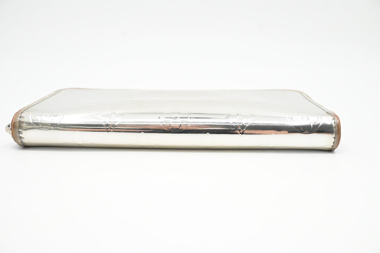 Louis Vuitton Vertical Zippy Wallet in Silver Mirror Canvas