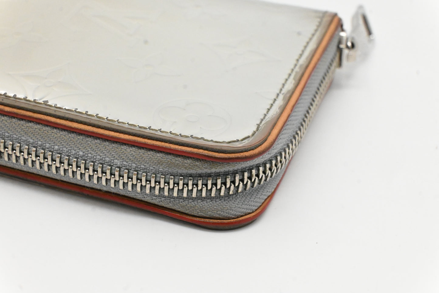 Louis Vuitton Vertical Zippy Wallet in Silver Mirror Canvas