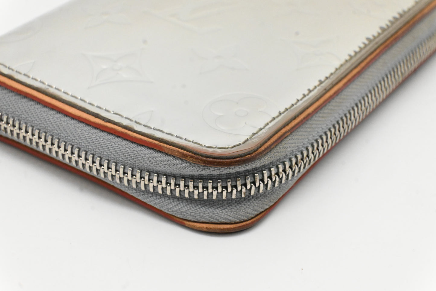 Louis Vuitton Vertical Zippy Wallet in Silver Mirror Canvas
