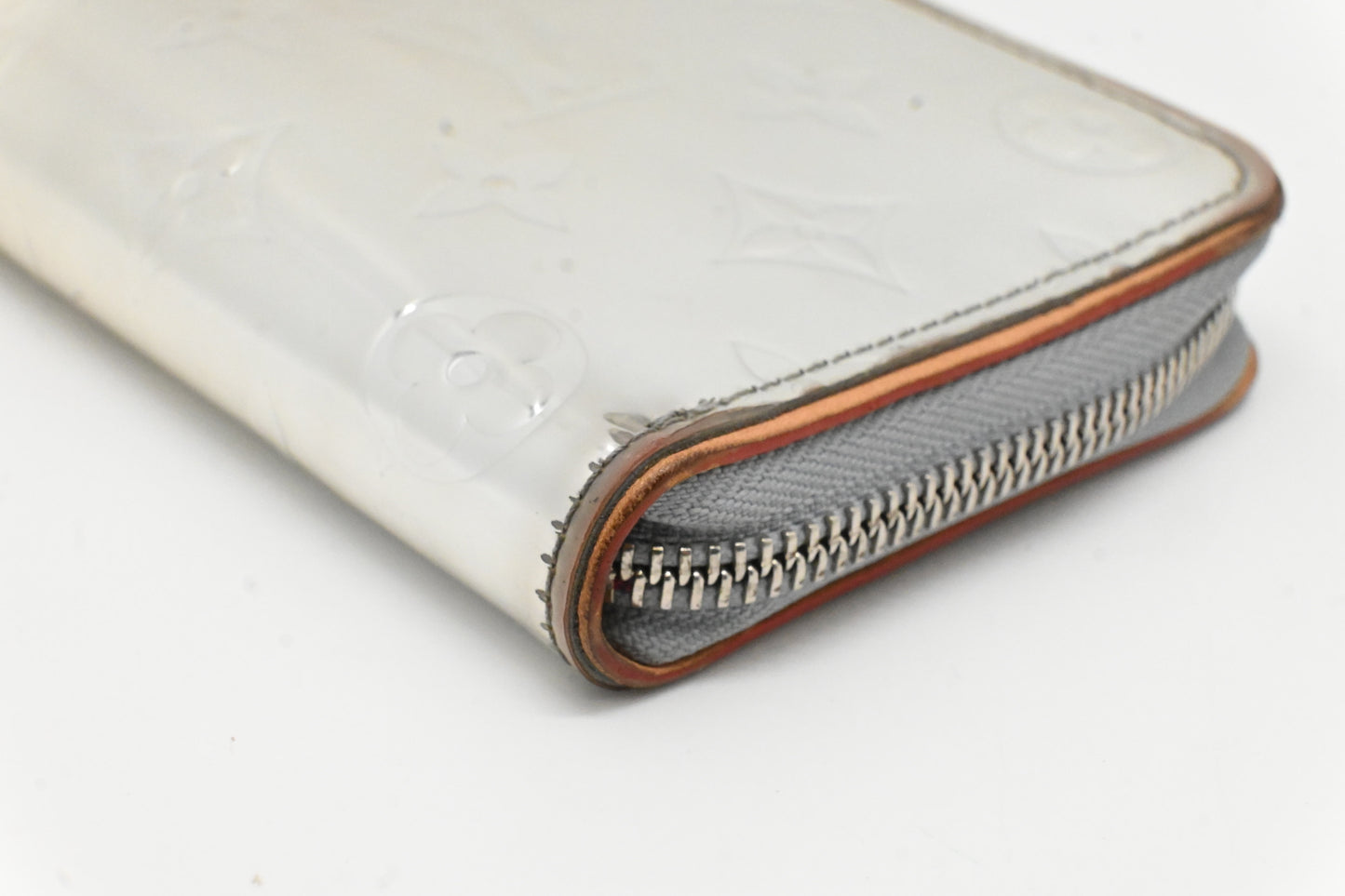Louis Vuitton Vertical Zippy Wallet in Silver Mirror Canvas