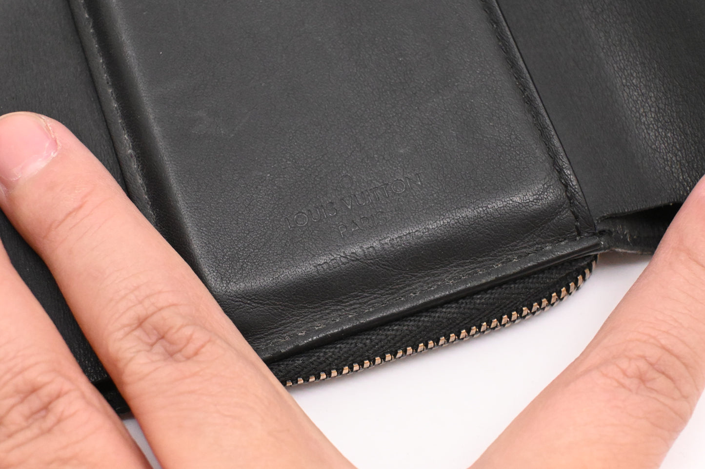 Louis Vuitton Pilot Wallet in Black Aerogram Leather