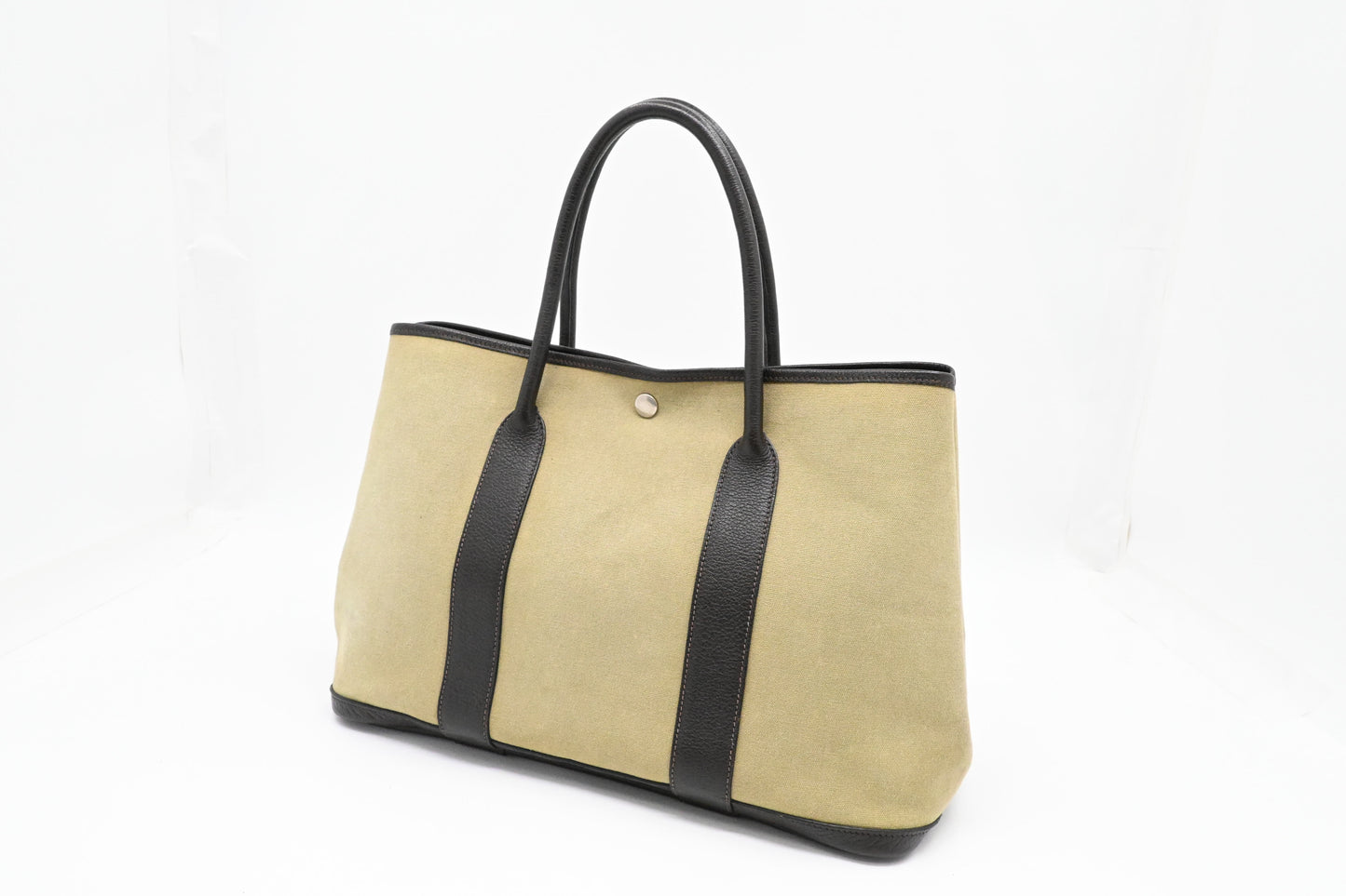 Hermes Garden Party 36 in Green Canvas
