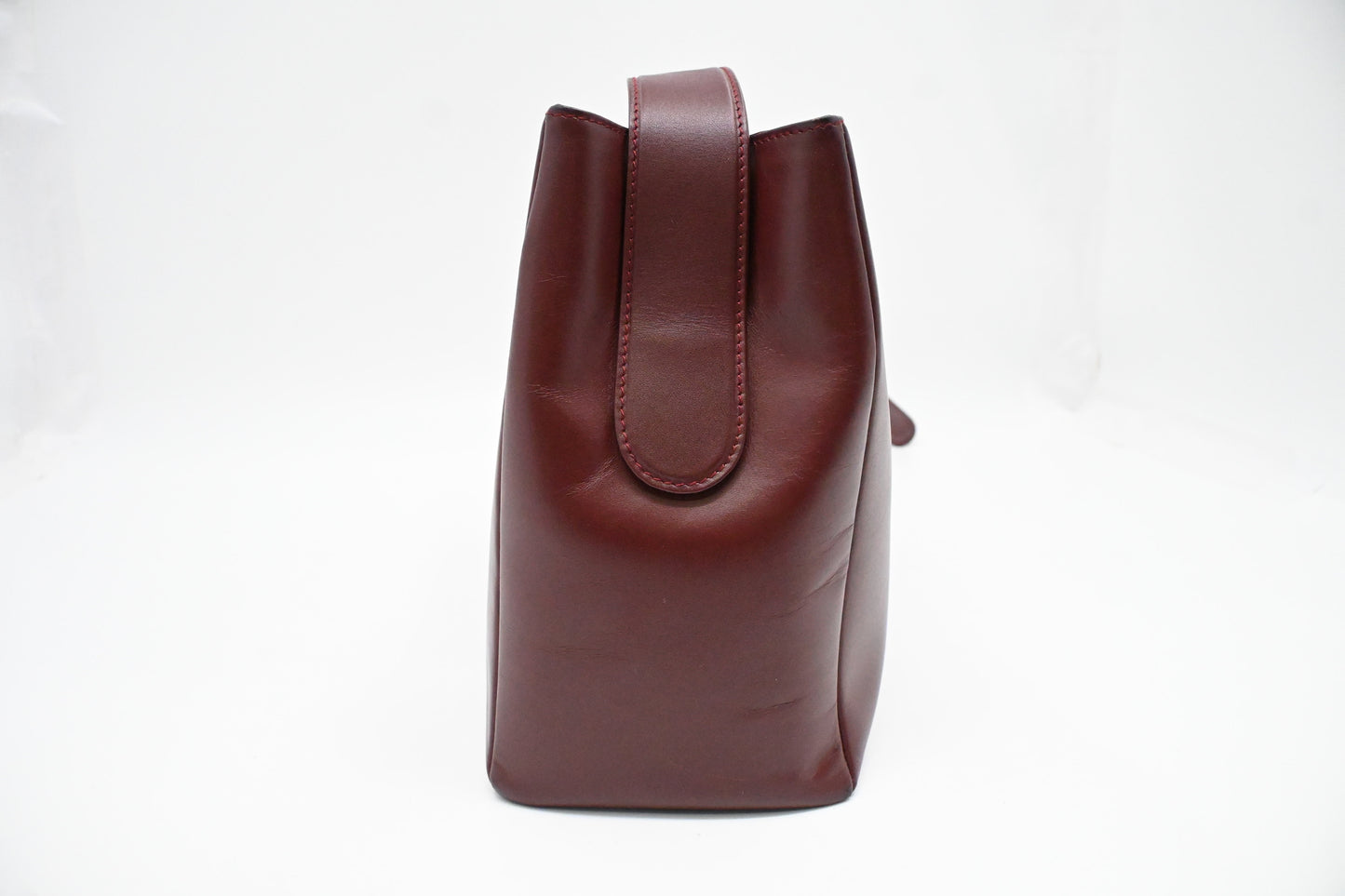 Cartier Shoulder Bag in Red Burgundy Leather