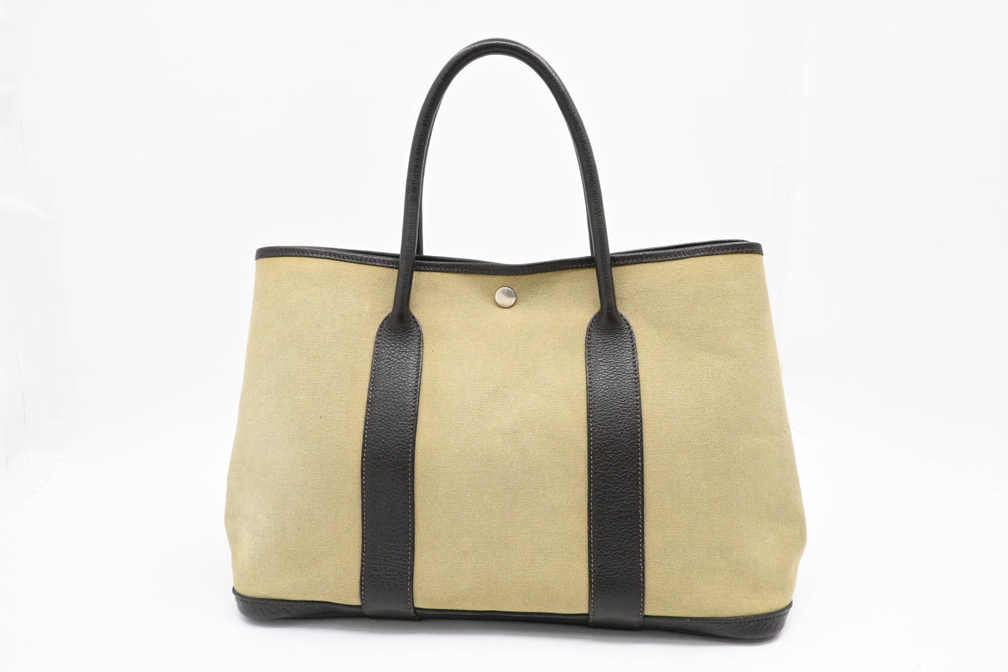 Hermes Garden Party 36 in Green Canvas