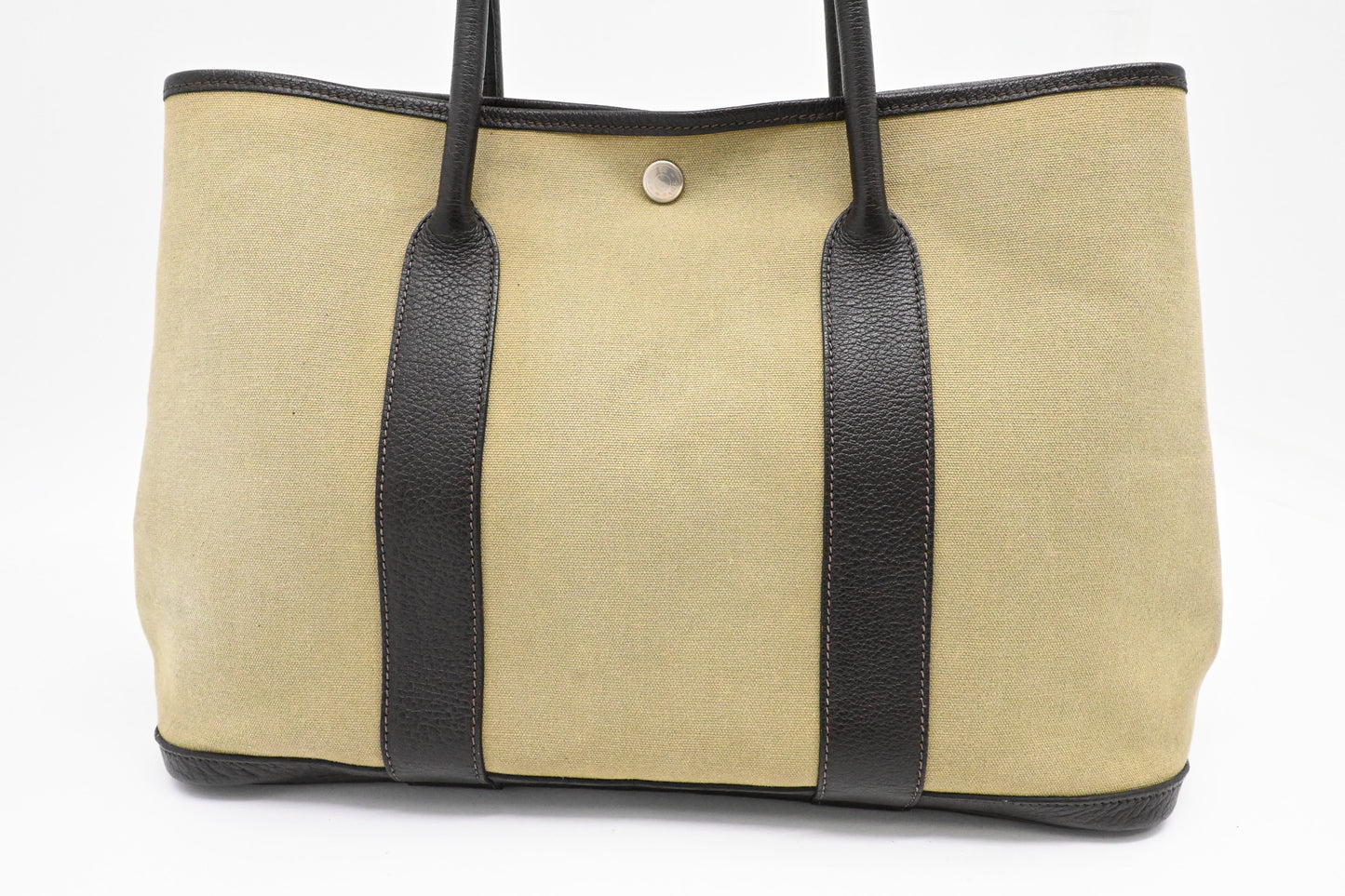 Hermes Garden Party 36 in Green Canvas