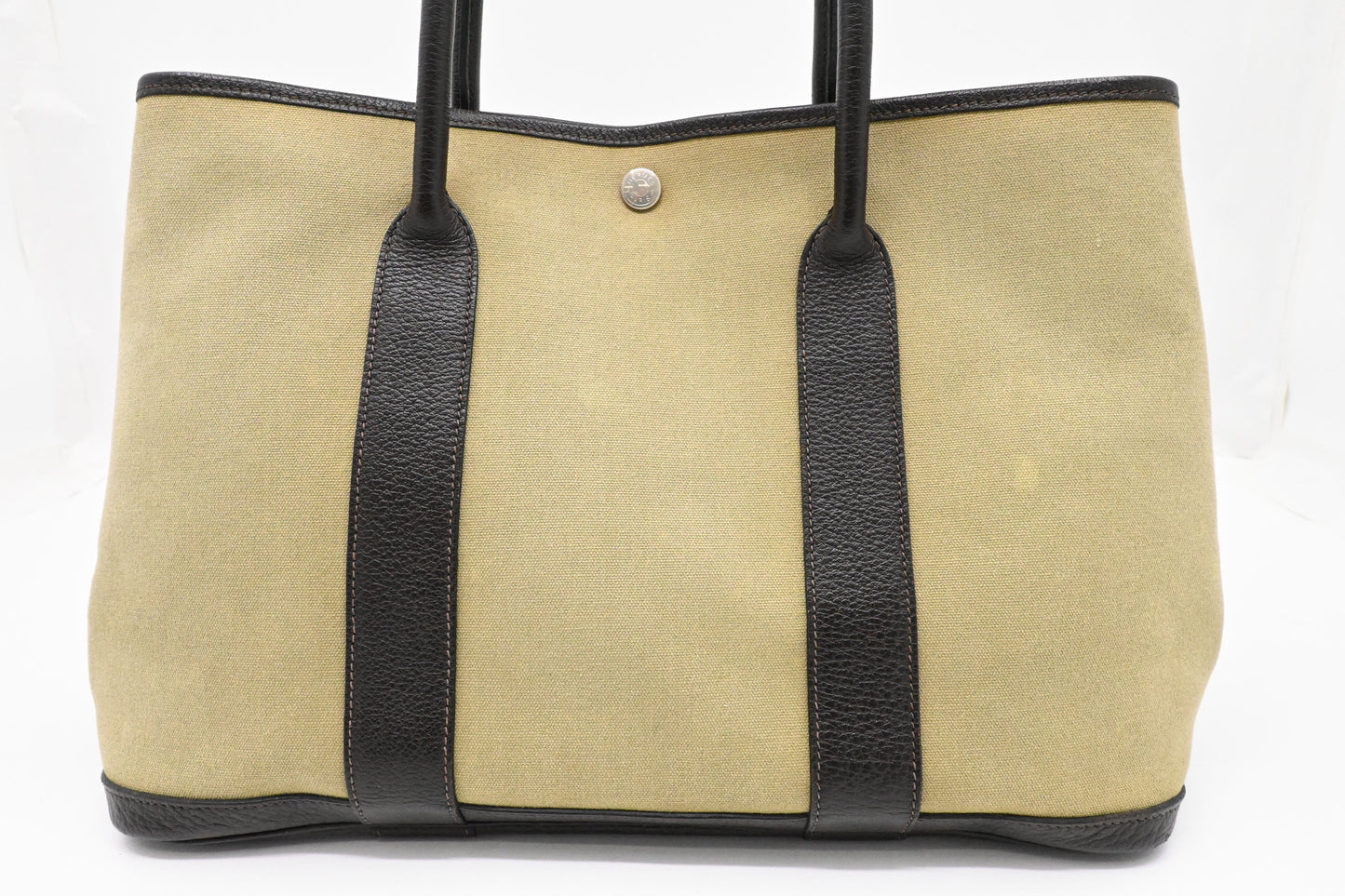 Hermes Garden Party 36 in Green Canvas