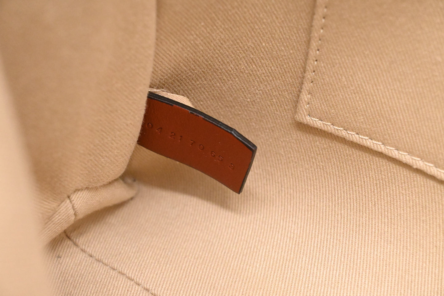Chloe Woody Small Tote in Beige Canvas