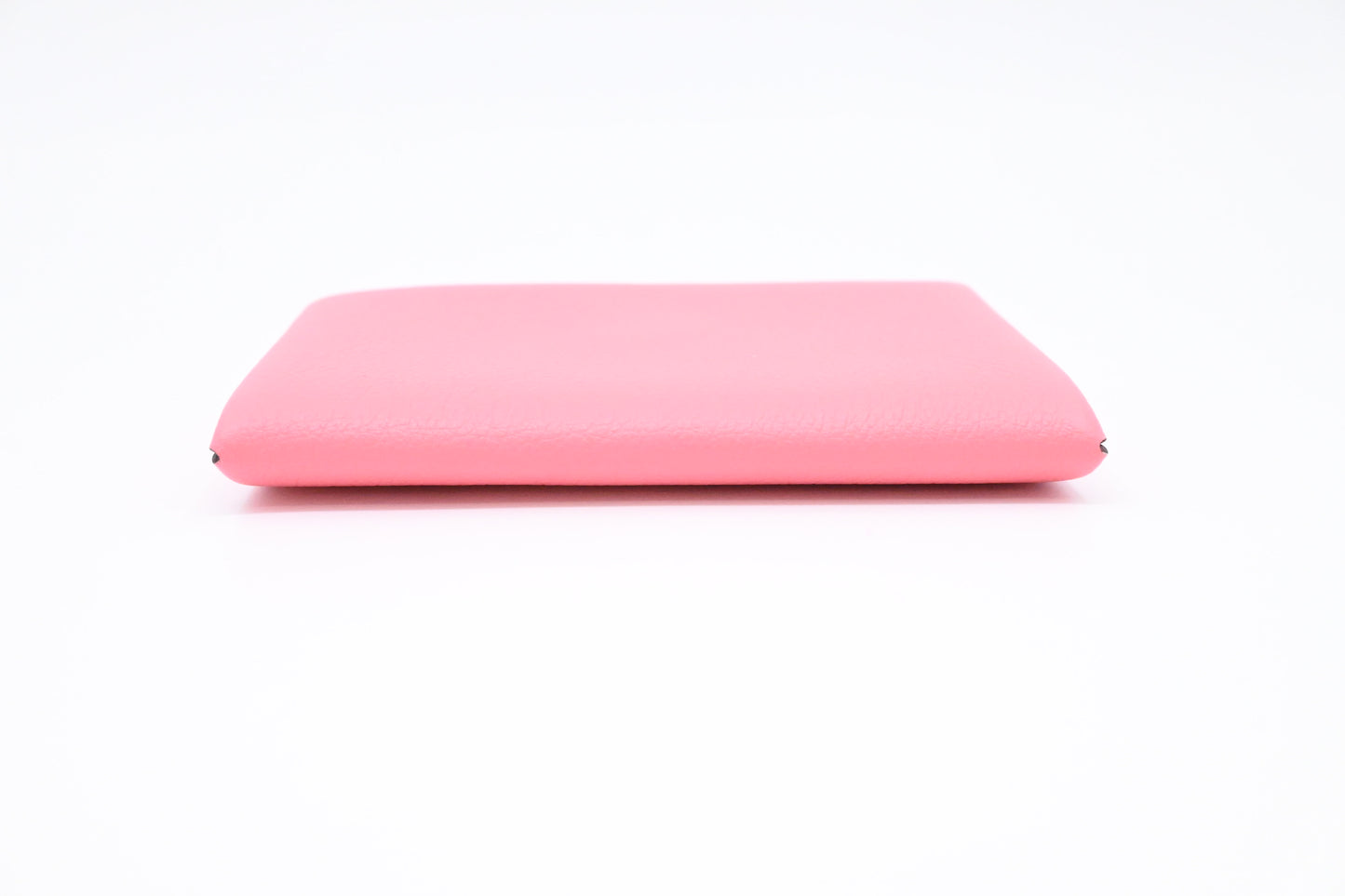 Hermes Calvi Card Holder in Rose Azalée Leather