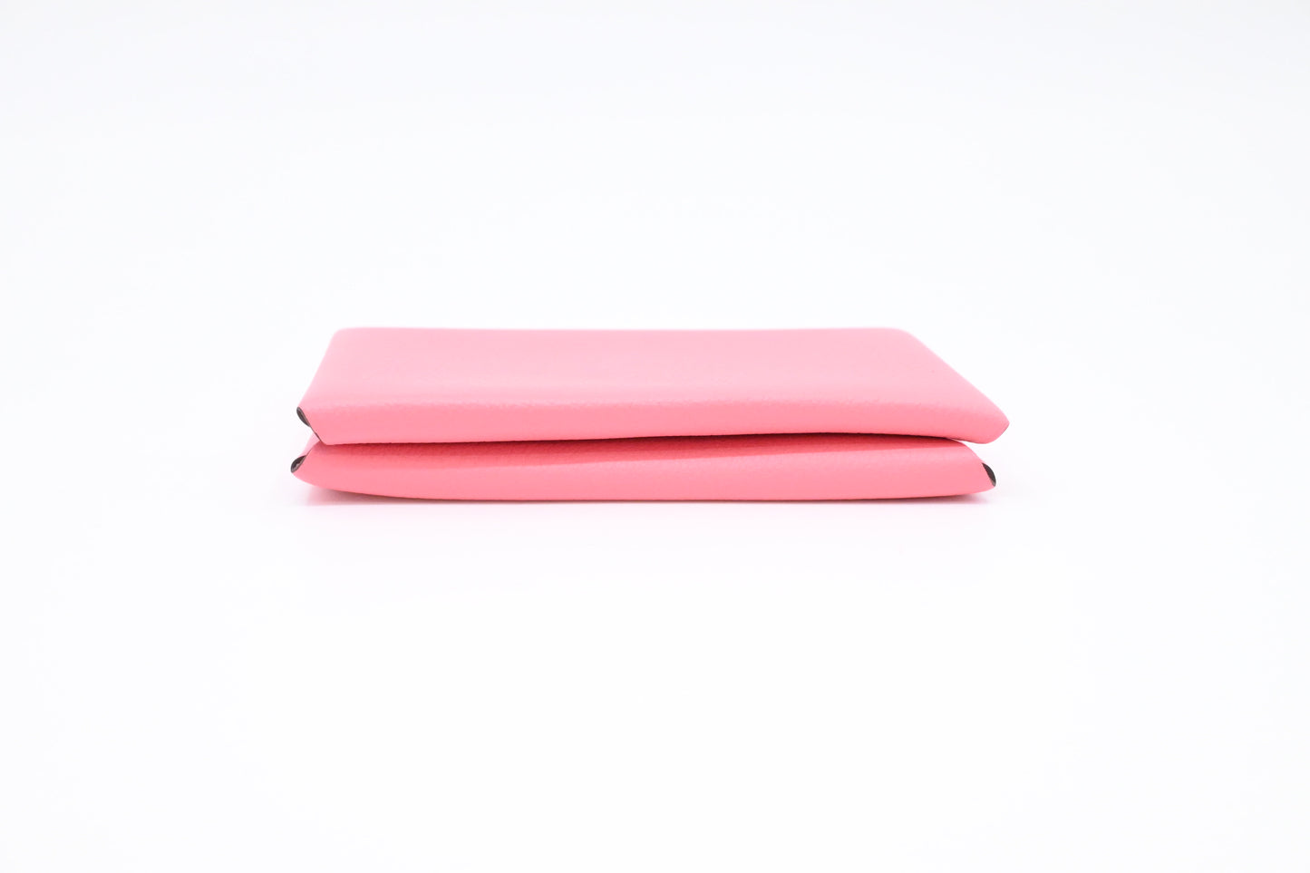 Hermes Calvi Card Holder in Rose Azalée Leather