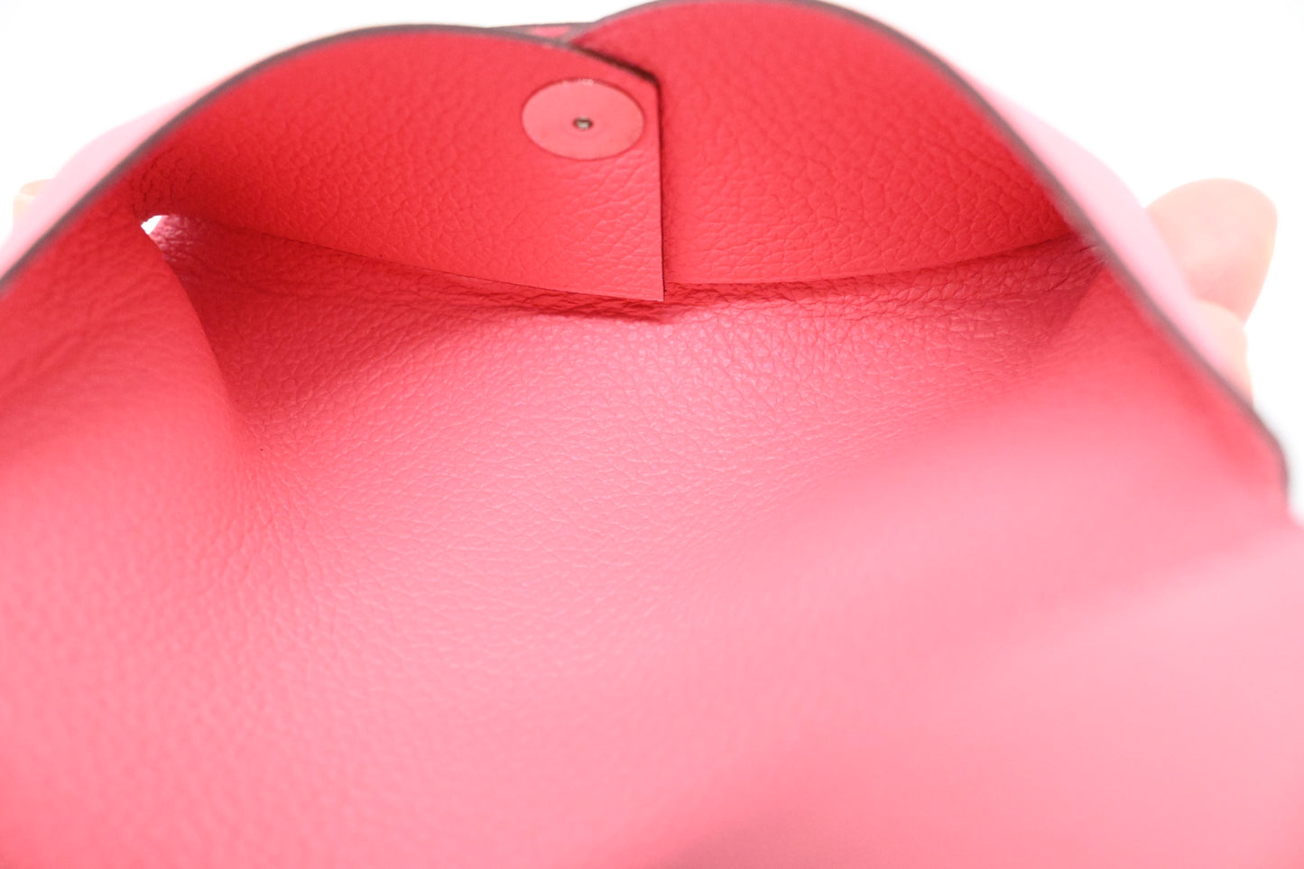 Hermes Calvi Card Holder in Rose Azalée Leather