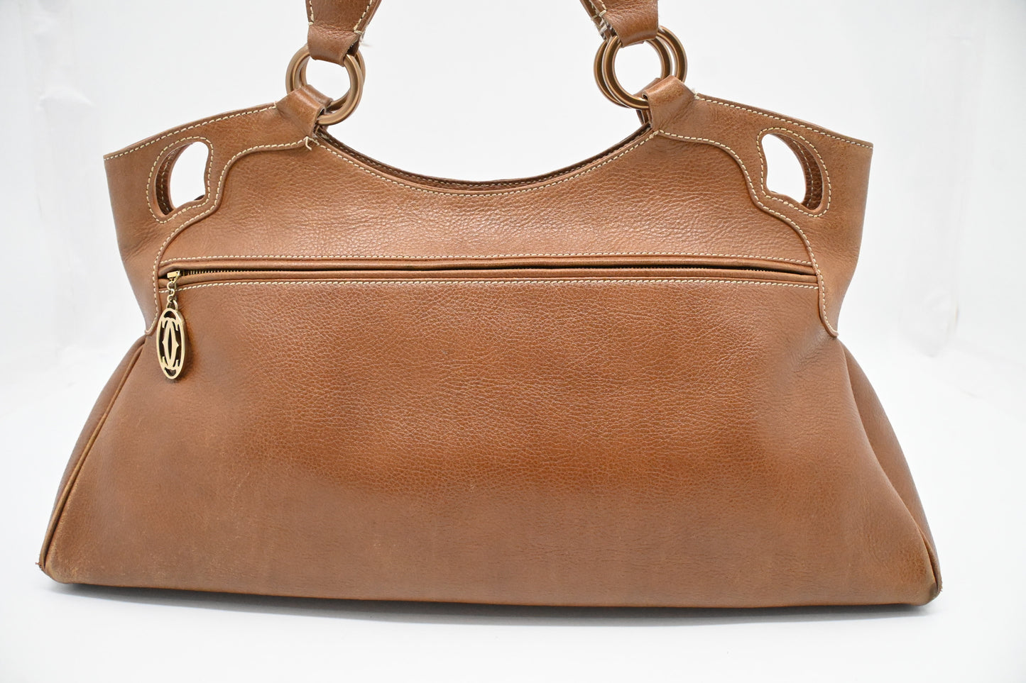 Cartier Marcello Shoulder Bag in Brown Leather