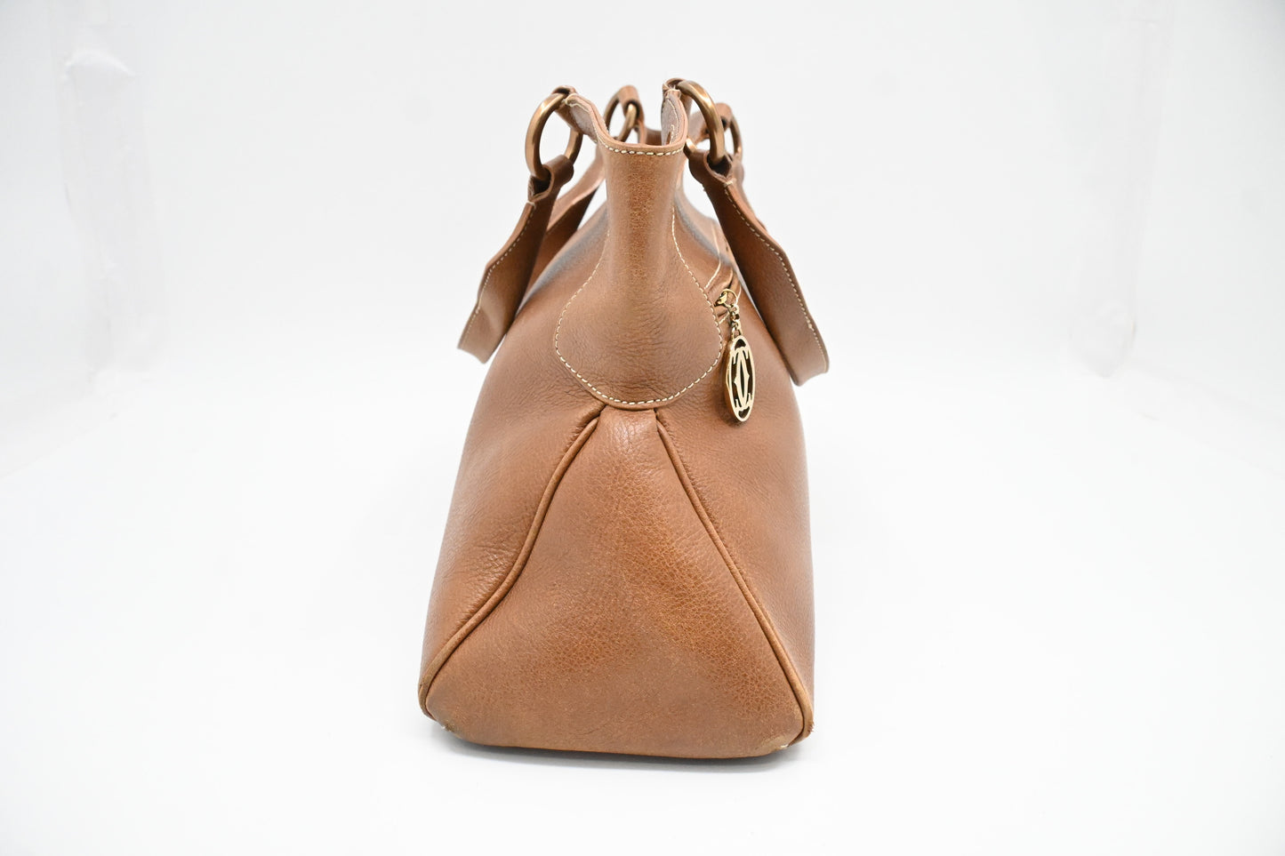 Cartier Marcello Shoulder Bag in Brown Leather