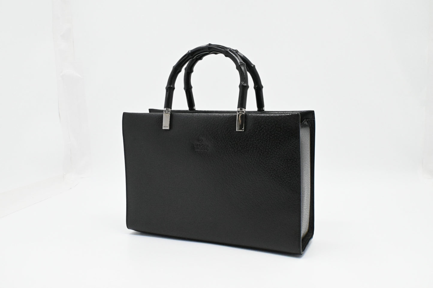 Gucci Bamboo Handbag in Black Leather