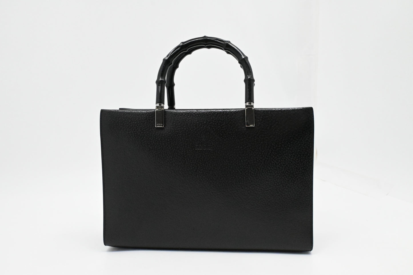Gucci Bamboo Handbag in Black Leather