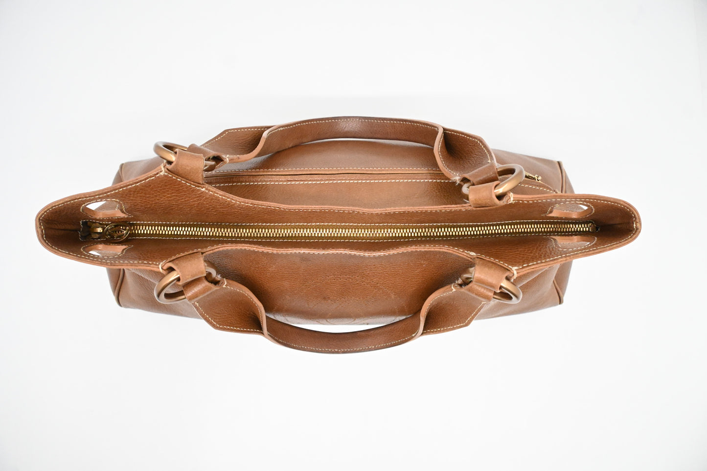 Cartier Marcello Shoulder Bag in Brown Leather
