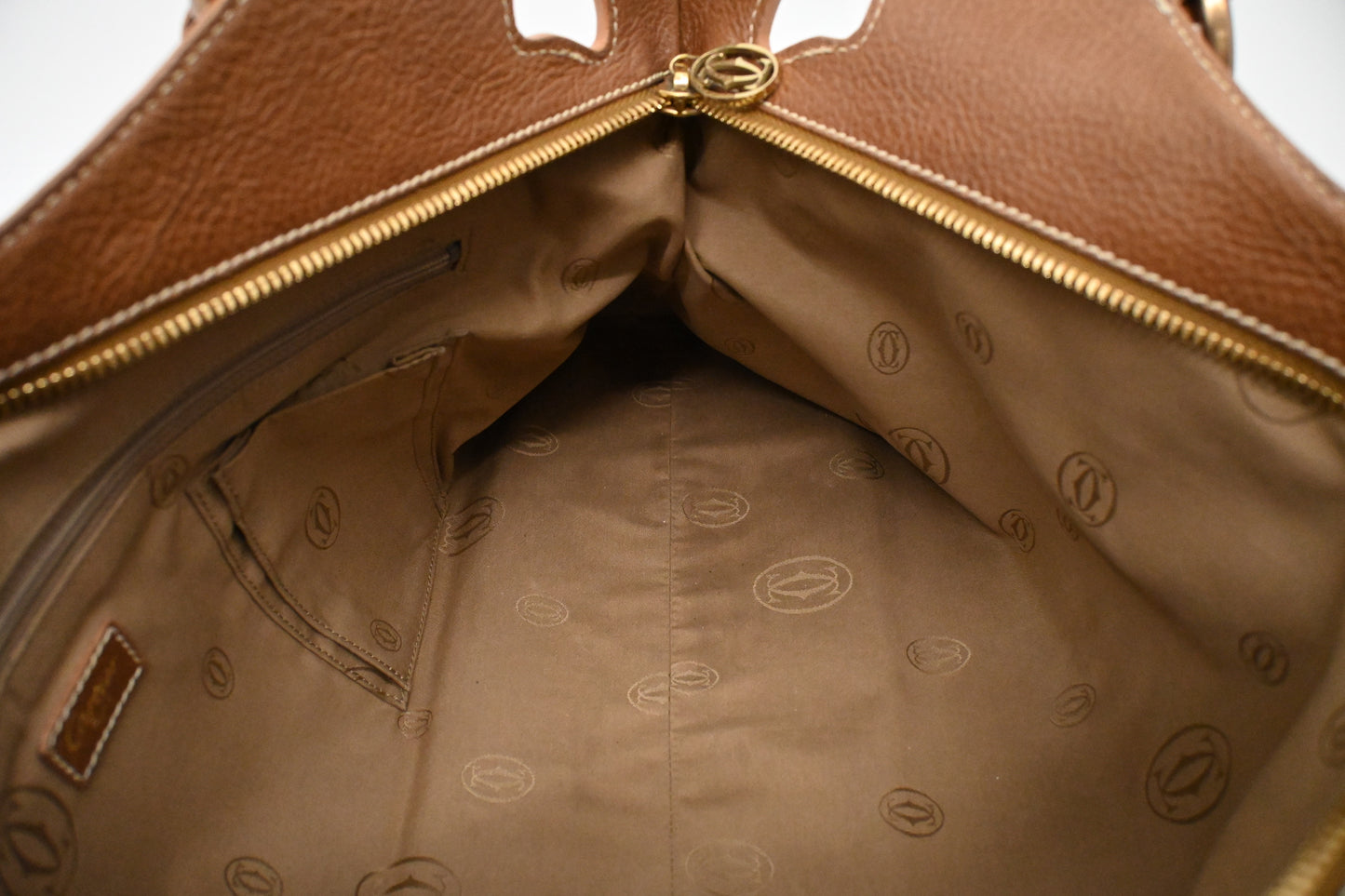 Cartier Marcello Shoulder Bag in Brown Leather