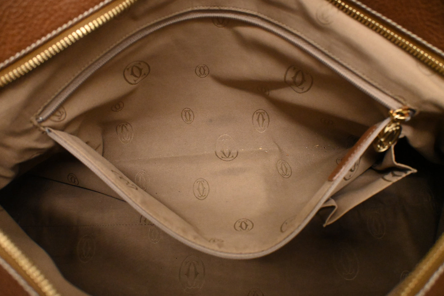 Cartier Marcello Shoulder Bag in Brown Leather