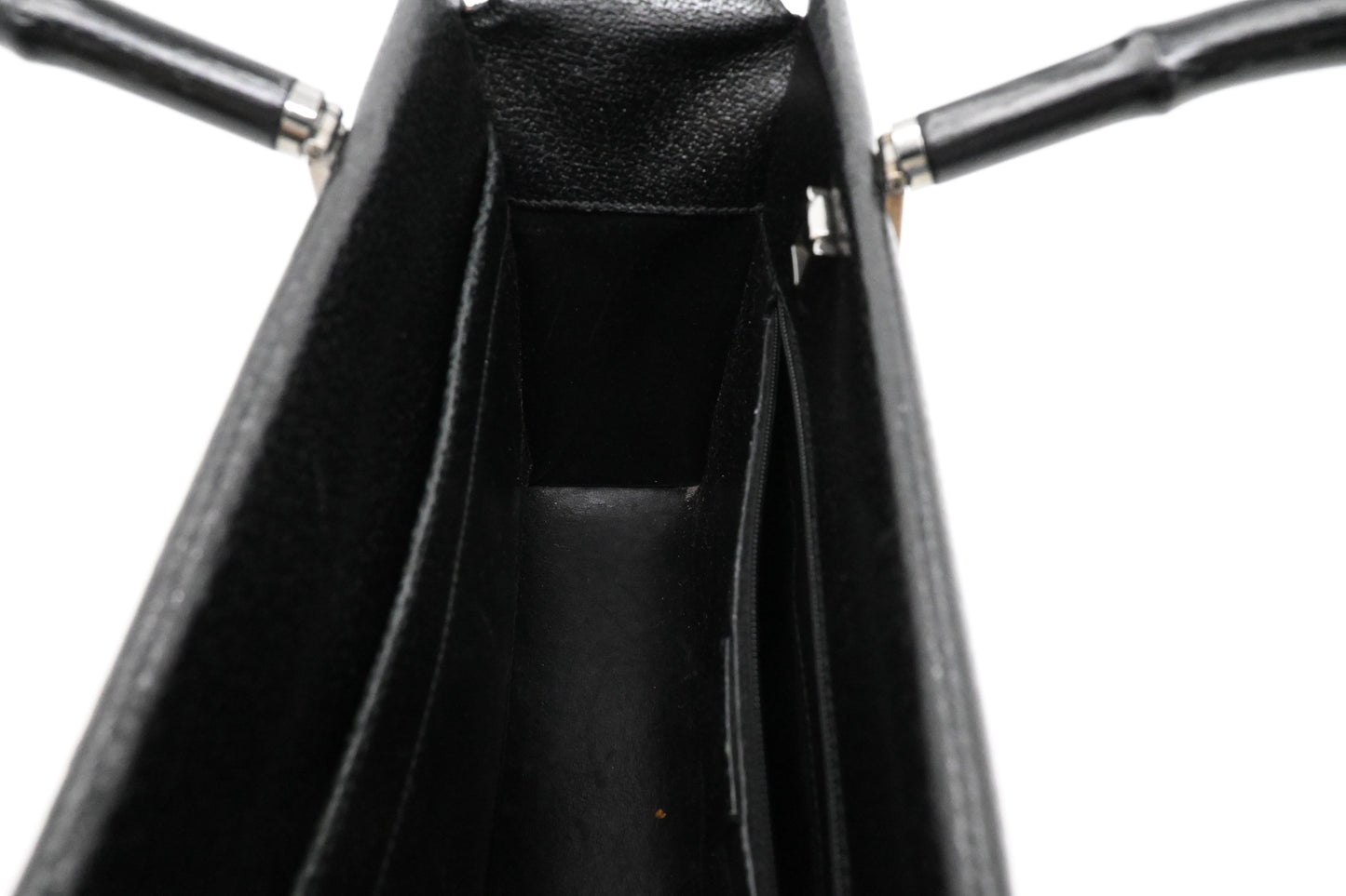 Gucci Bamboo Handbag in Black Leather
