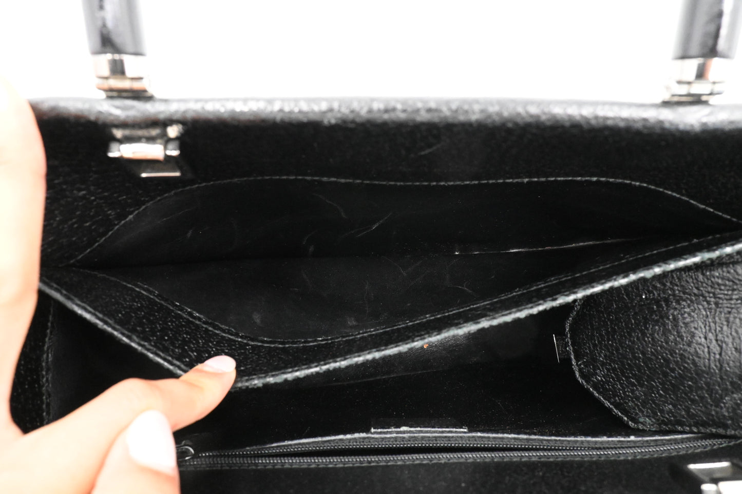 Gucci Bamboo Handbag in Black Leather