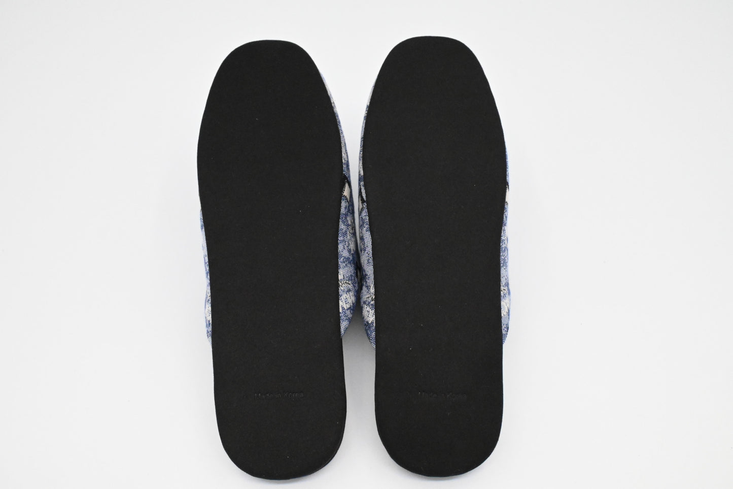 MCM Interior Slippers in Black and Blue Canvas