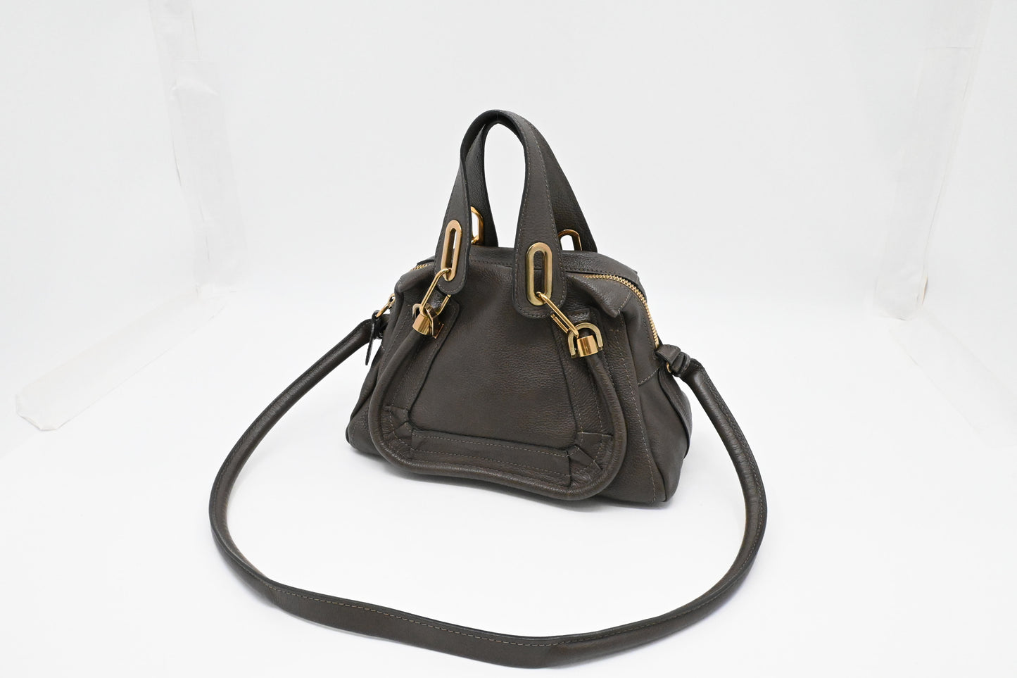 Chloe Small Paraty in Dark Brown Leather