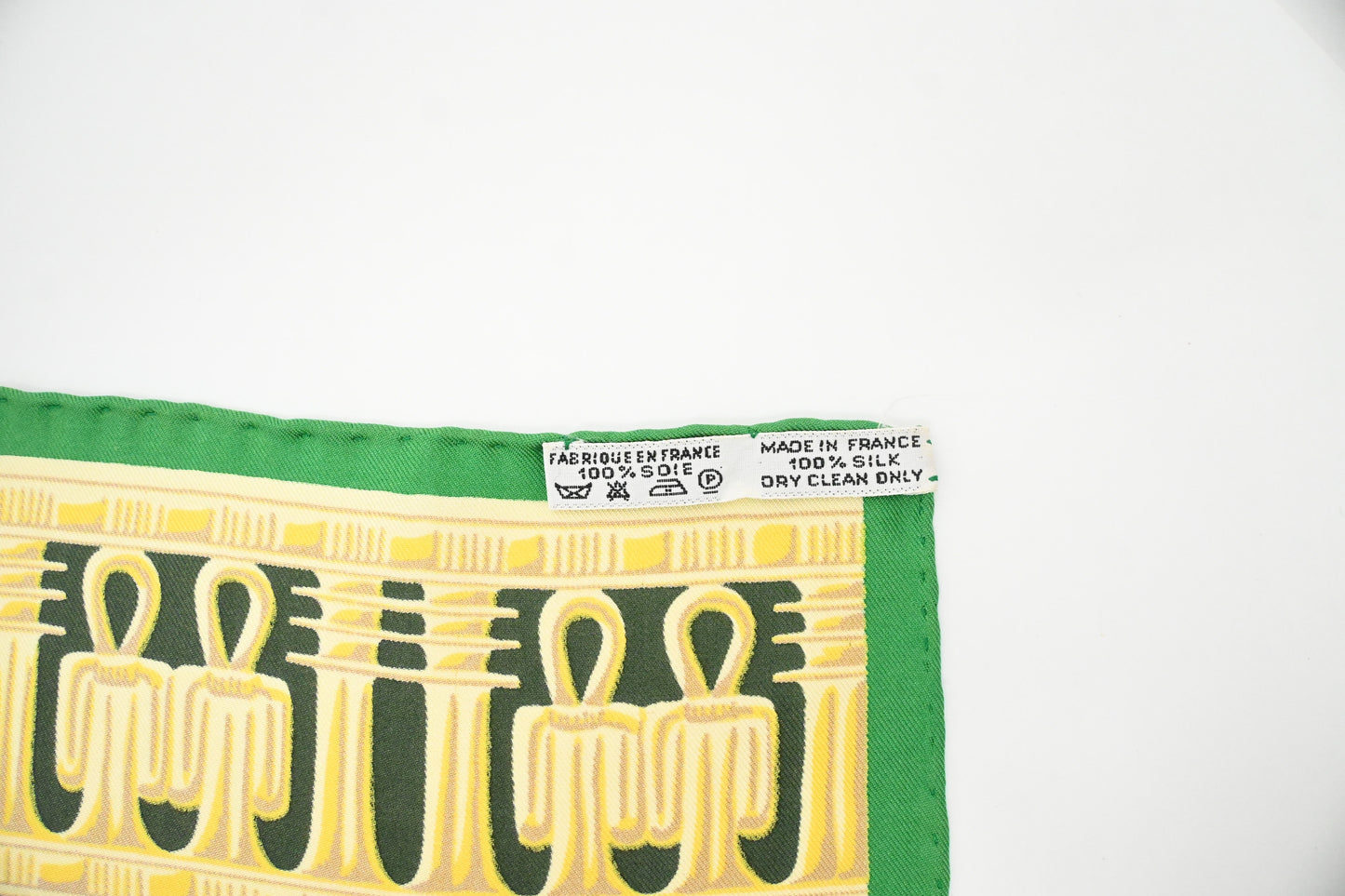 Hermes 'Tutankhamen' Carre 90 in Green Silk