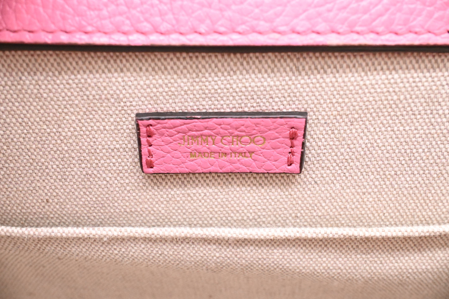 Jimmy Choo Small Book Tote in Pink Leather