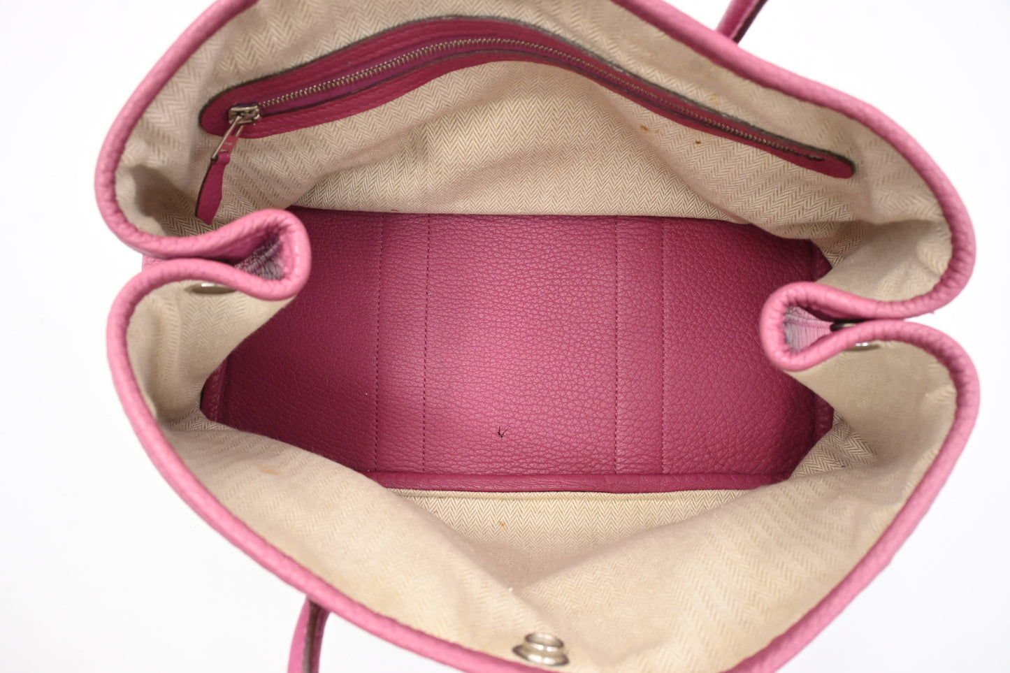 Hermes Garden Party TPM in Pink Leather