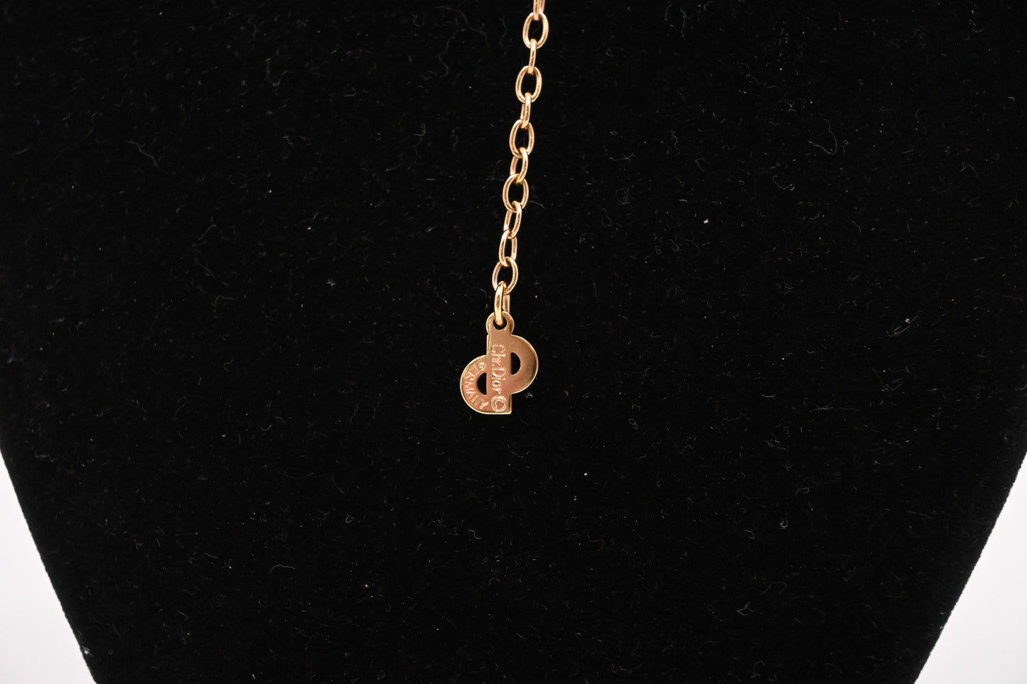 Dior Rhinestone Ribbon Necklace